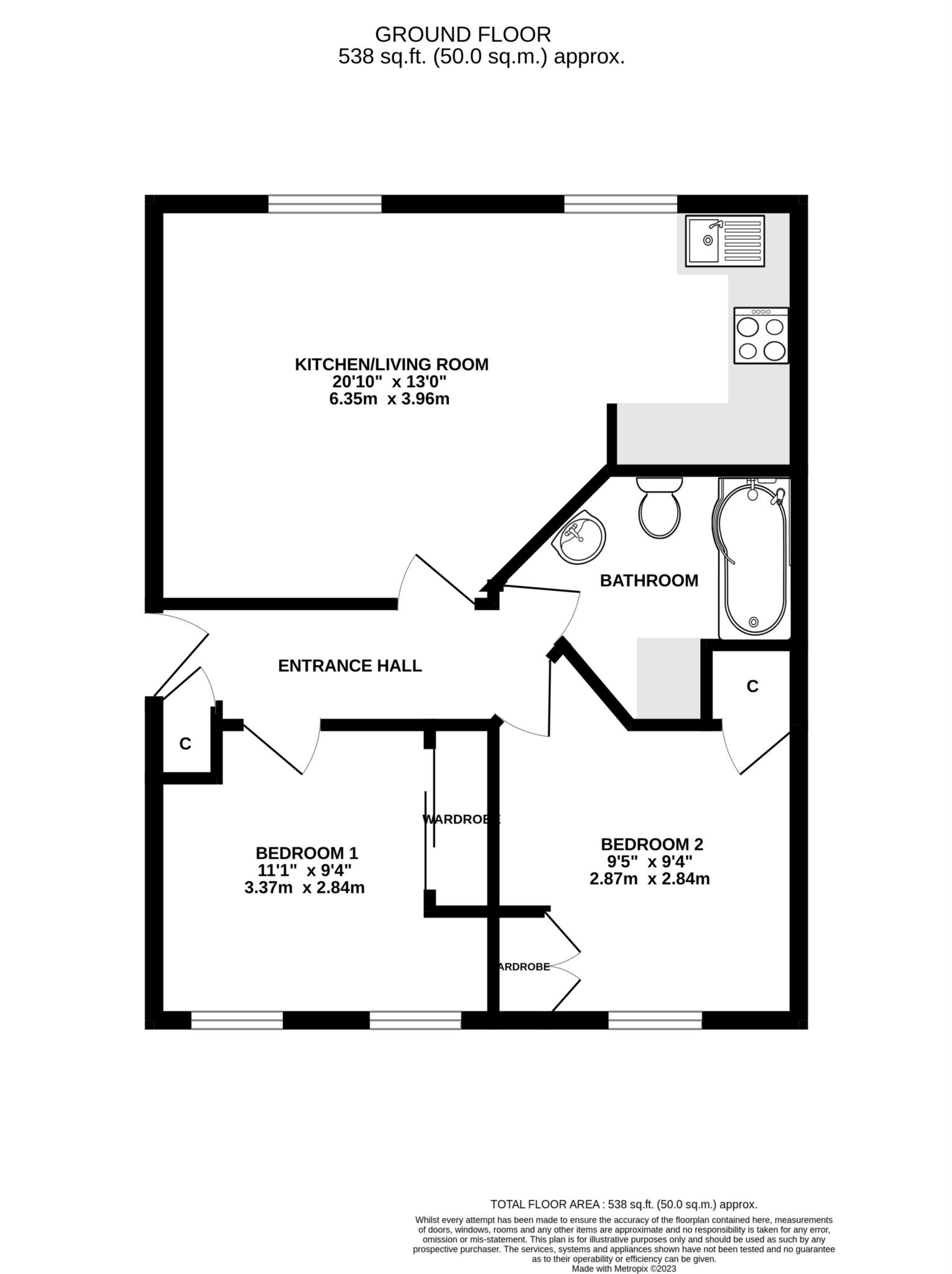 Flat 11, Salisbury Heights, Salisbury Road, Blandford Forum floorplan