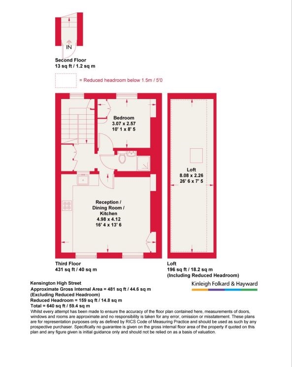 Flat 3, 347, Kensington High Street, London floorplan
