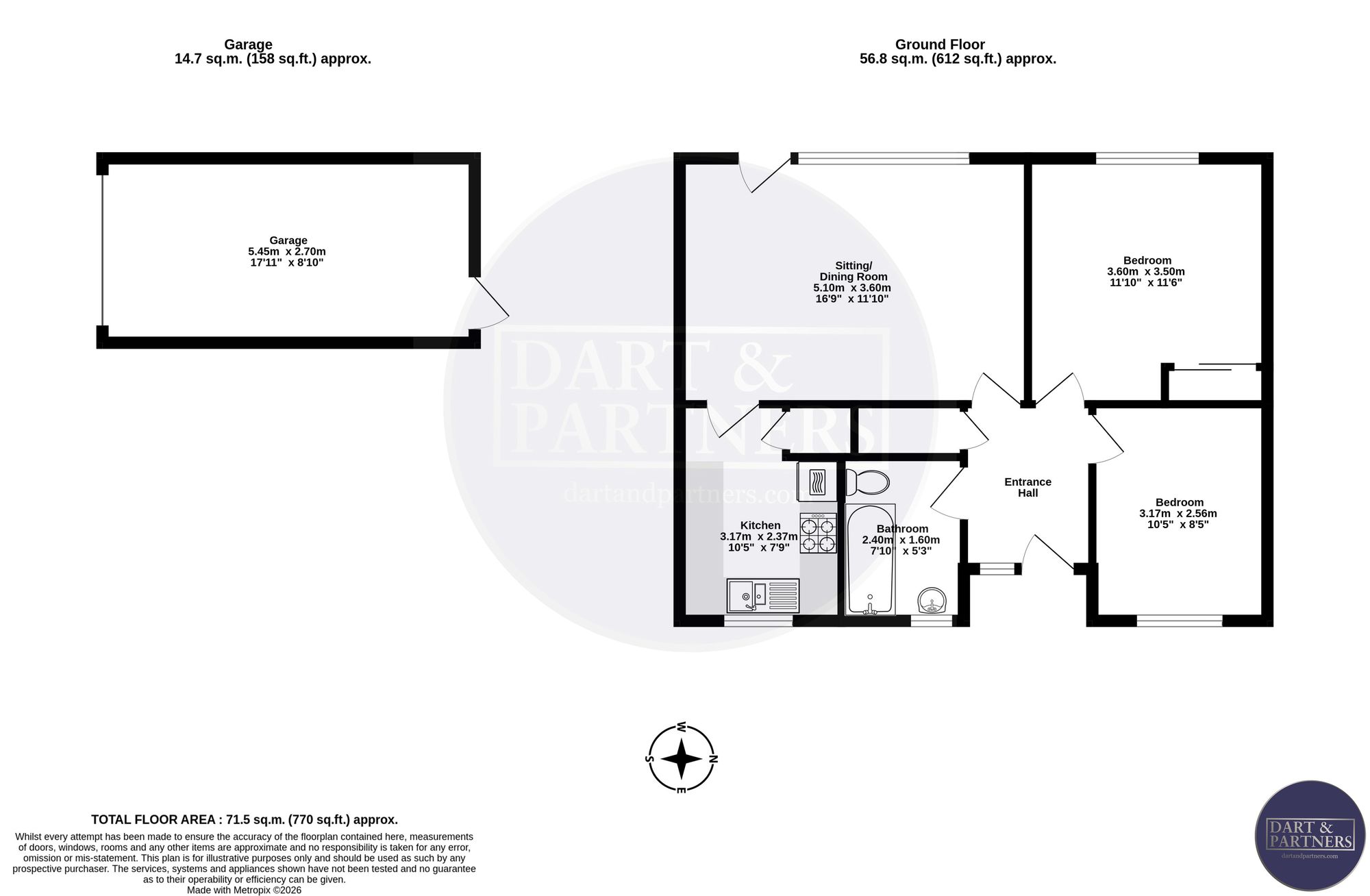 2 Oakland Walk, Dawlish floorplan
