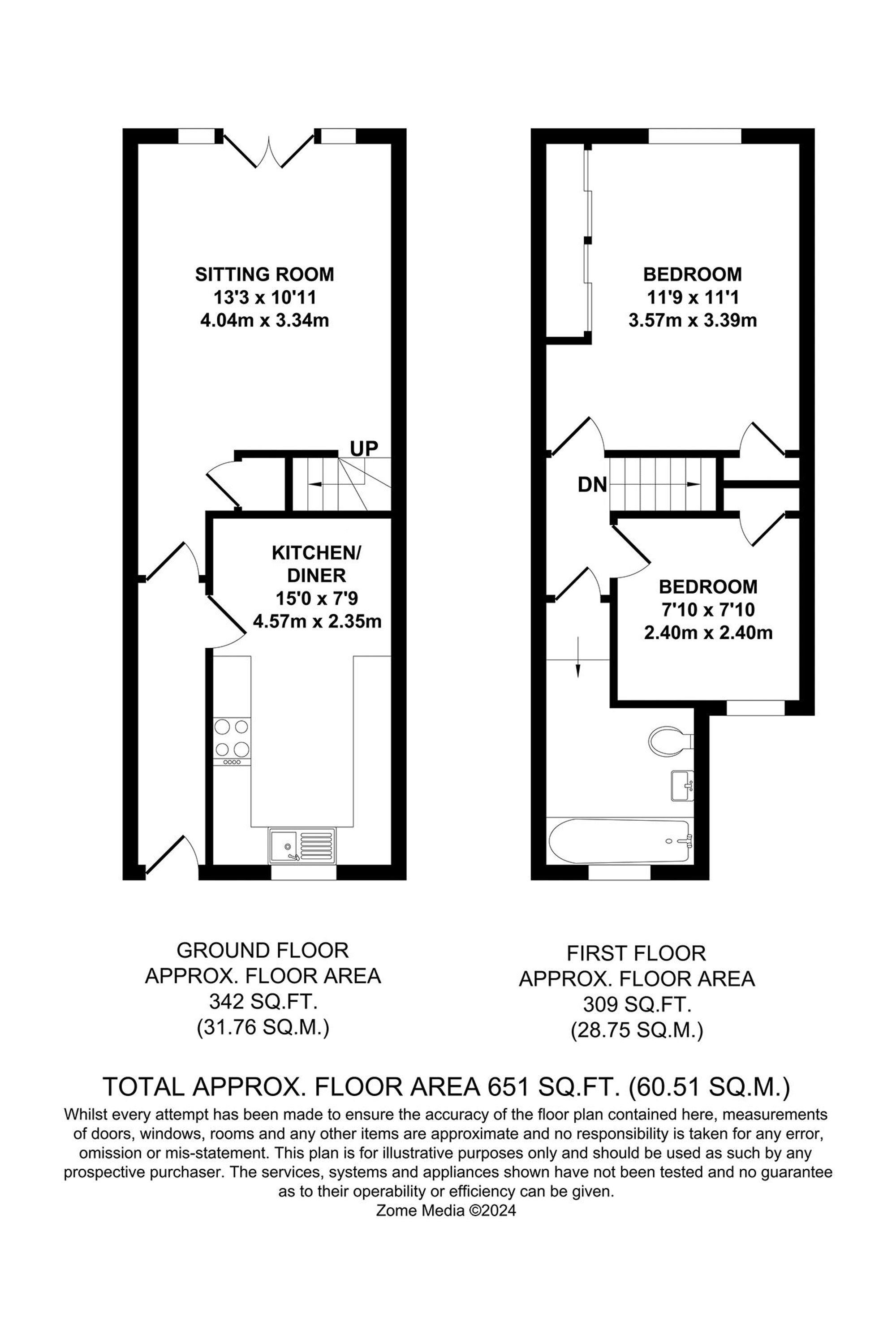 7 Bishops Mews Commercial Road, Tonbridge floorplan