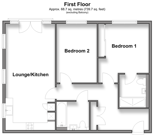 Arundale Walk, Horsham floorplan