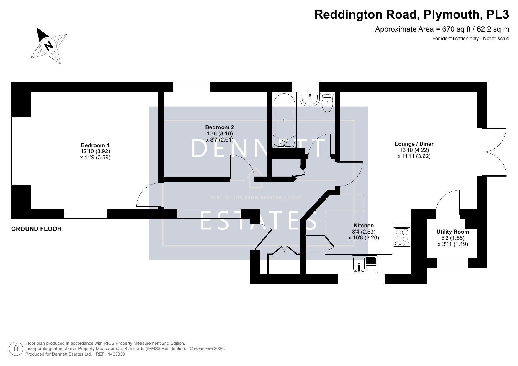 67 Reddington Road, Plymouth floorplan