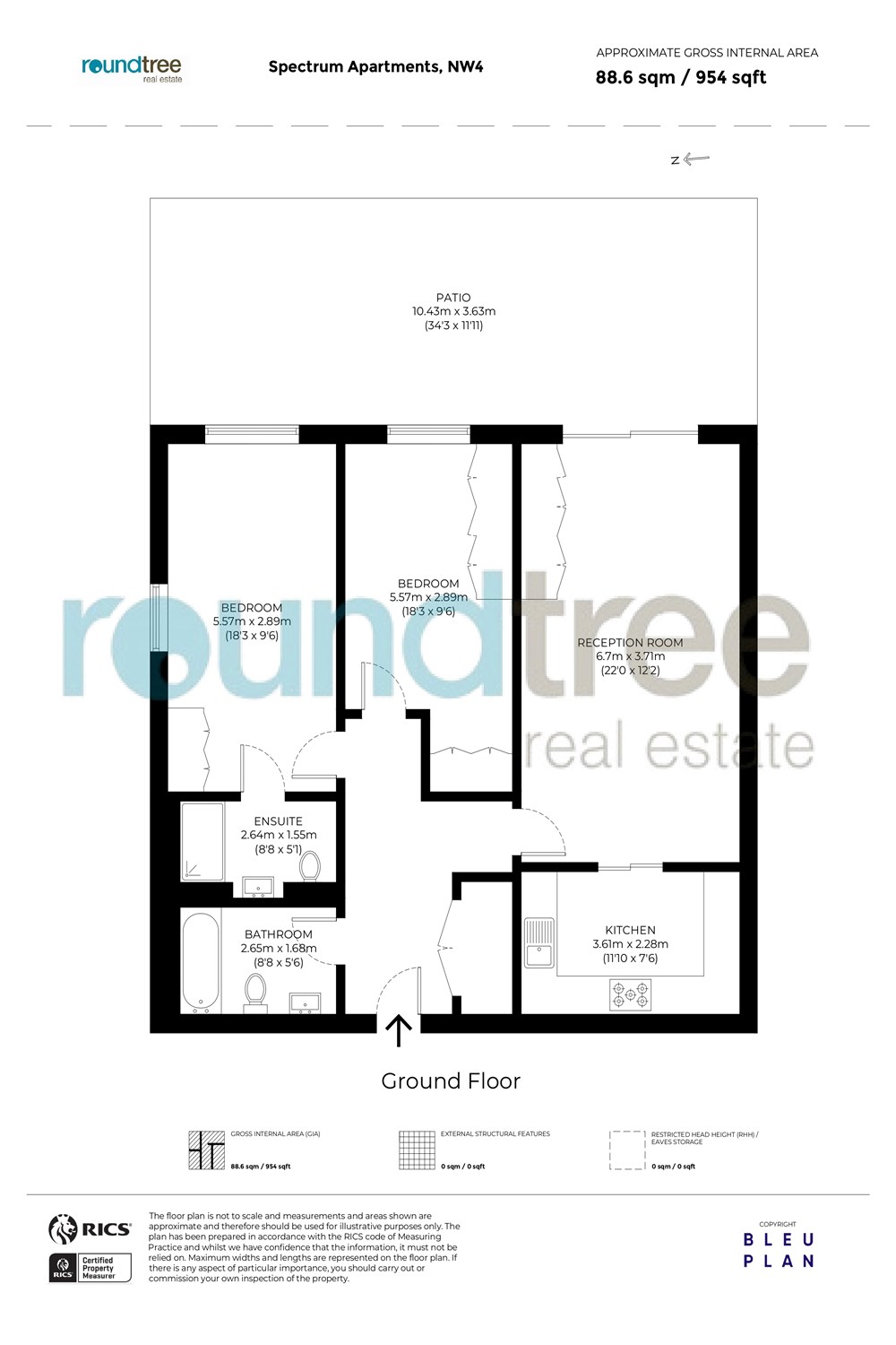 Flat 4, Spectrum Apartments, Hendon floorplan