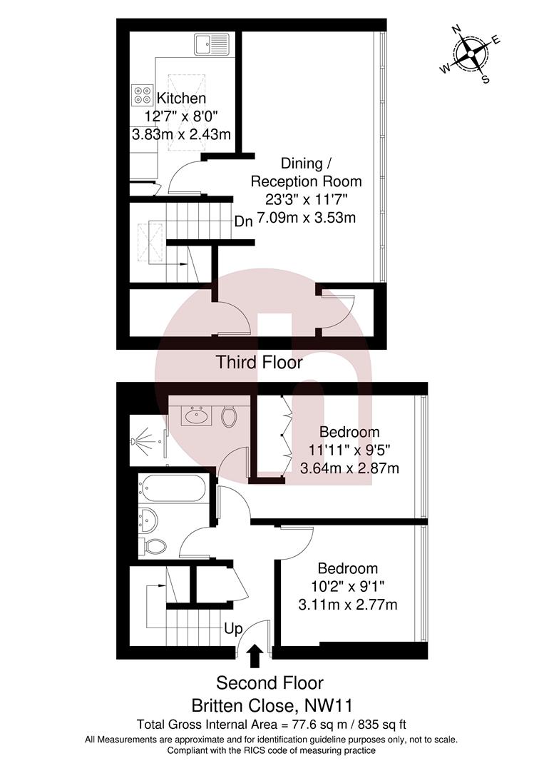 107, Britten Close, London floorplan