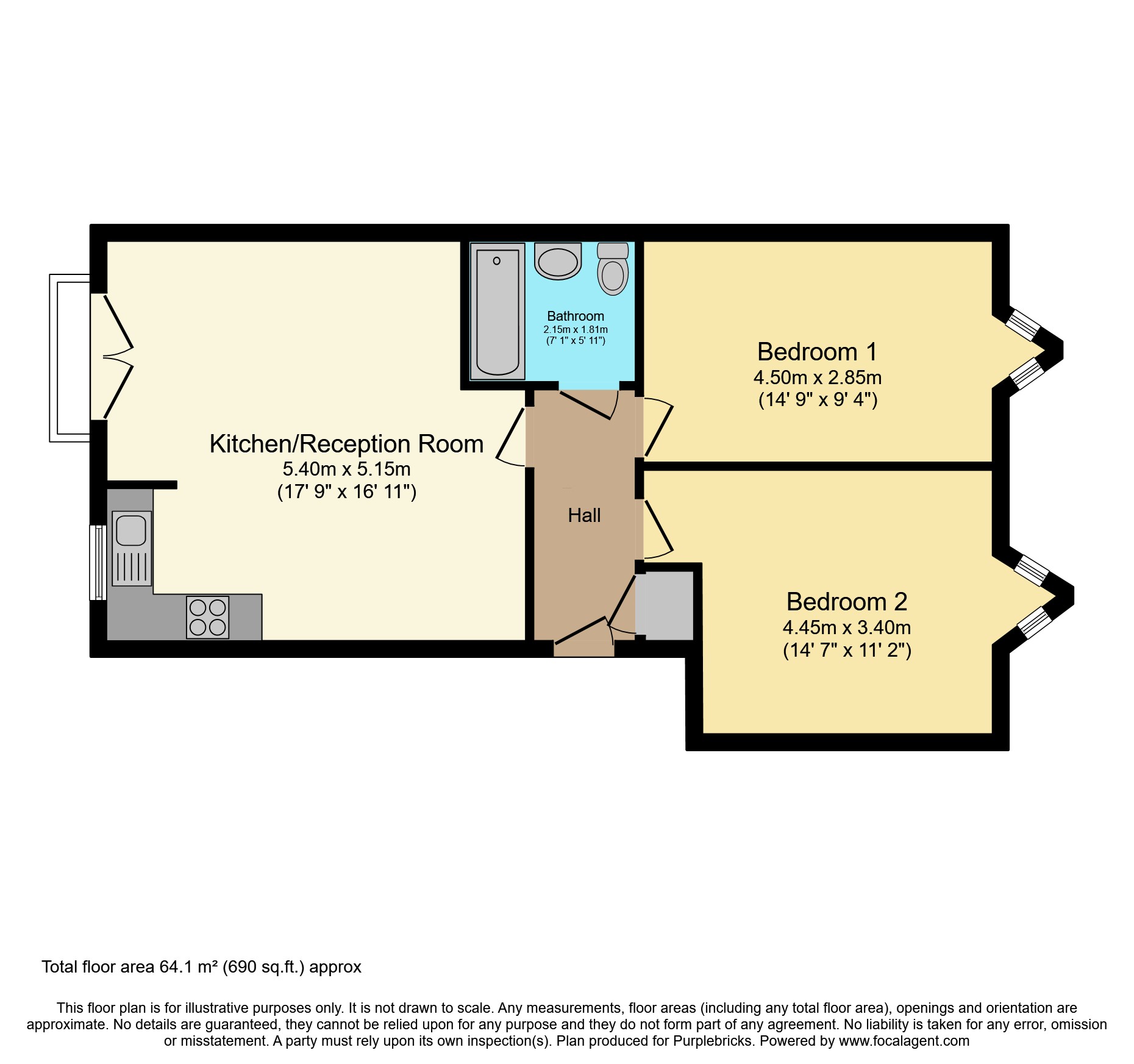 Flat 5 17, Slade Way, Mitcham floorplan