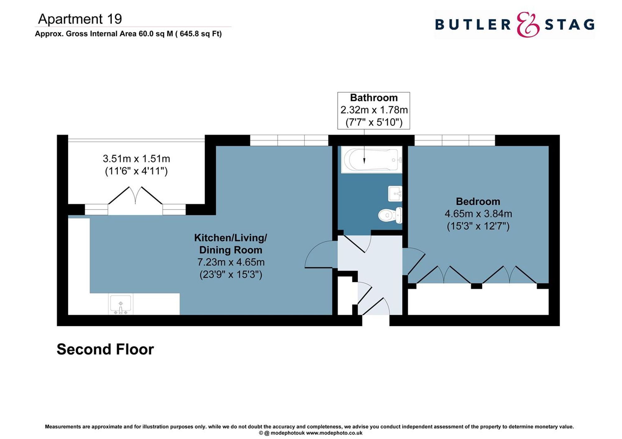 Flat 19, Novella House, Chigwell floorplan