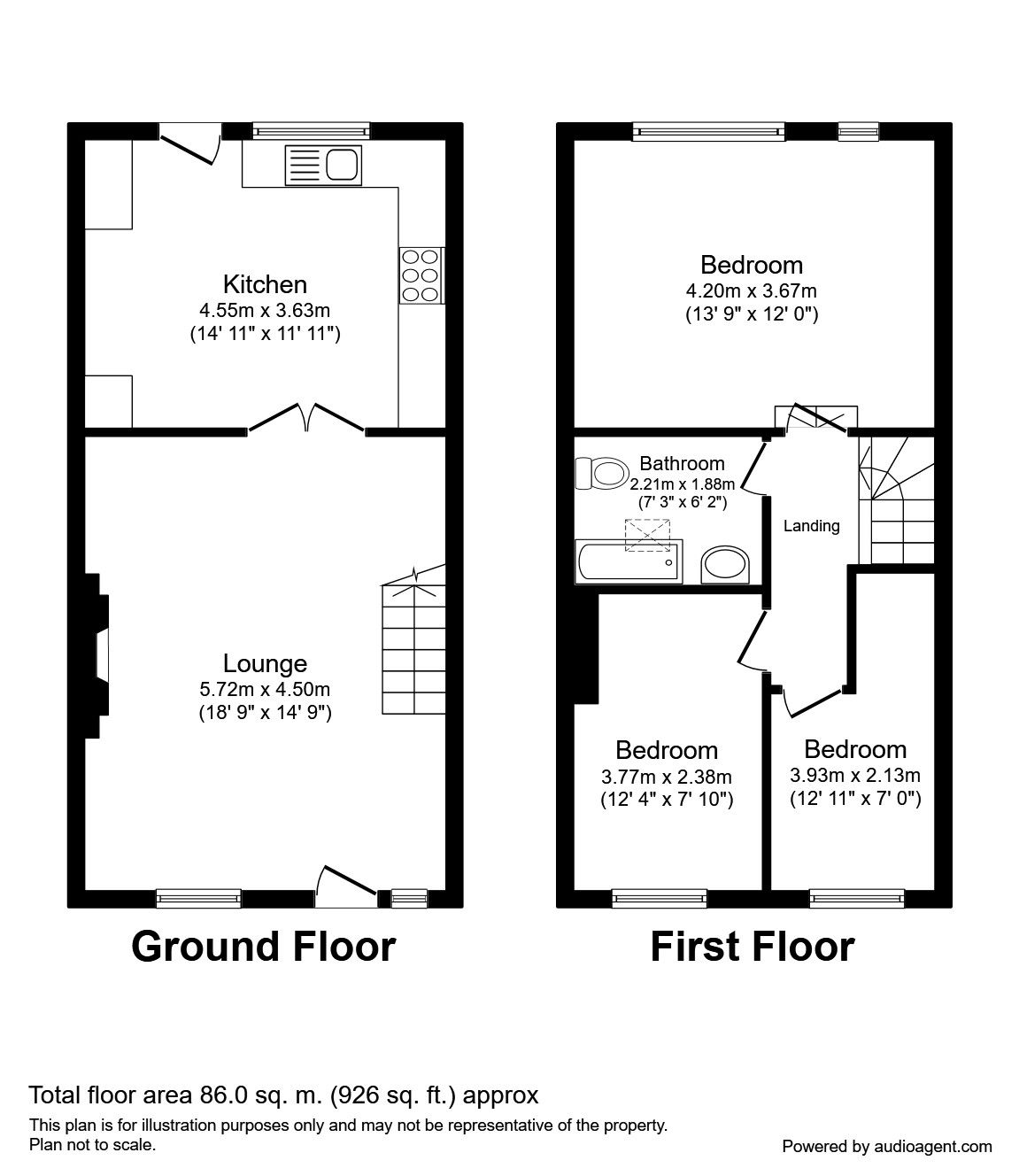 3 Bedrooms Terraced house to rent in Town Lane, Whittle-Le-Woods, Chorley PR6