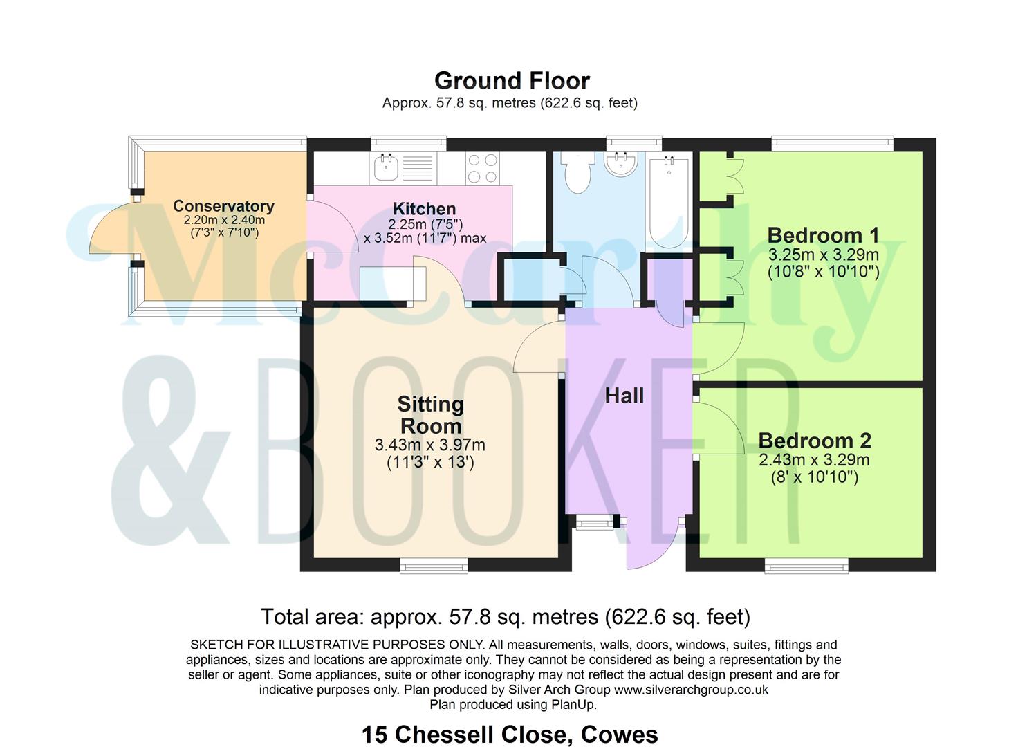 15, Chessell Close, Cowes floorplan