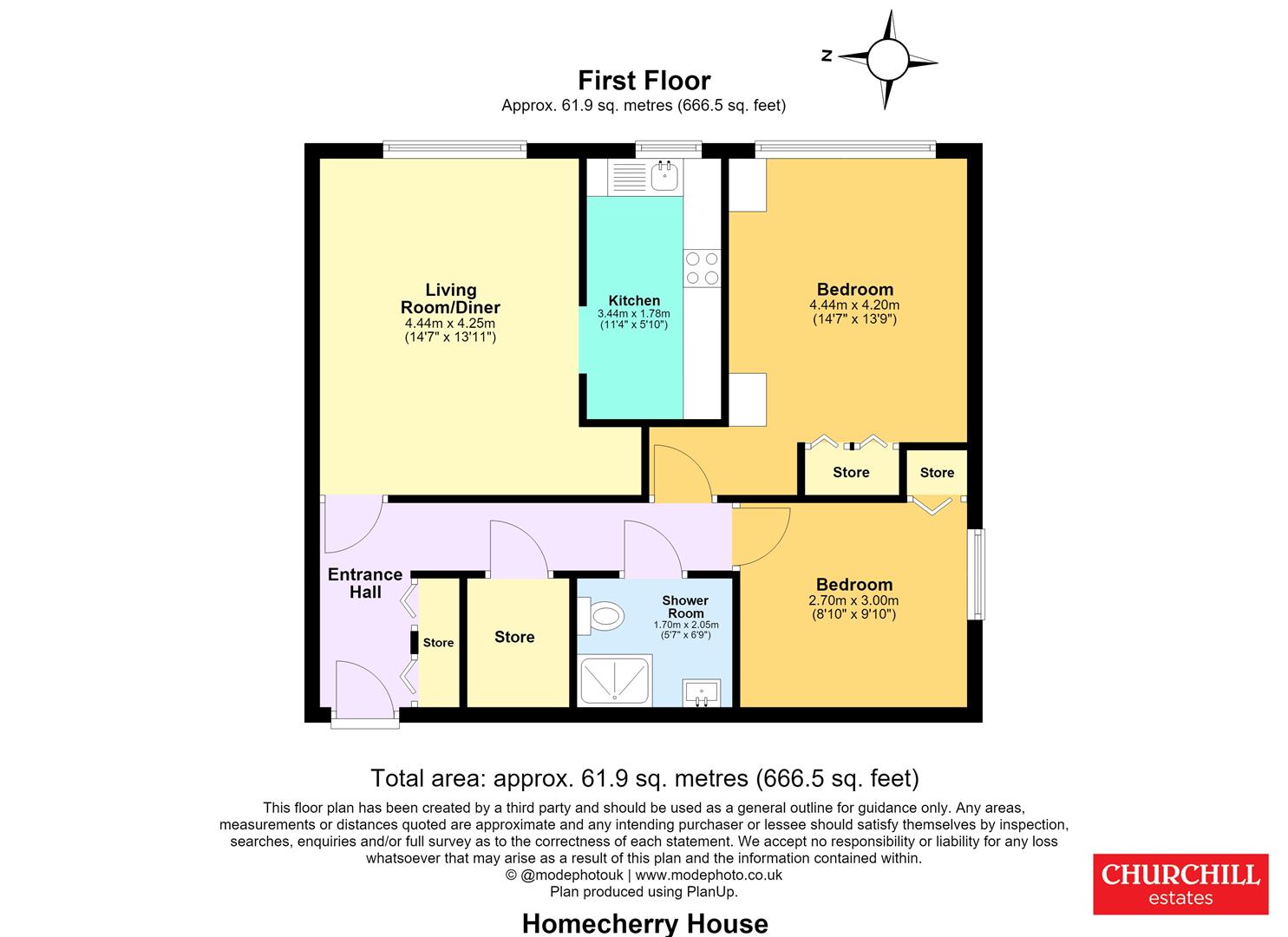 Flat 11 Homecherry House, 86, High Road, Loughton floorplan