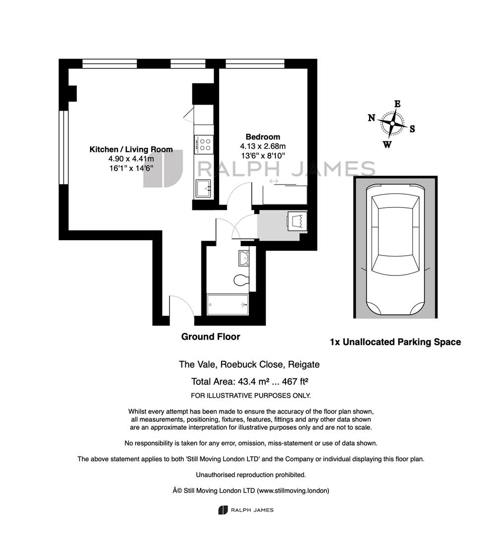 1 The Vale, Roebuck Close, Reigate floorplan