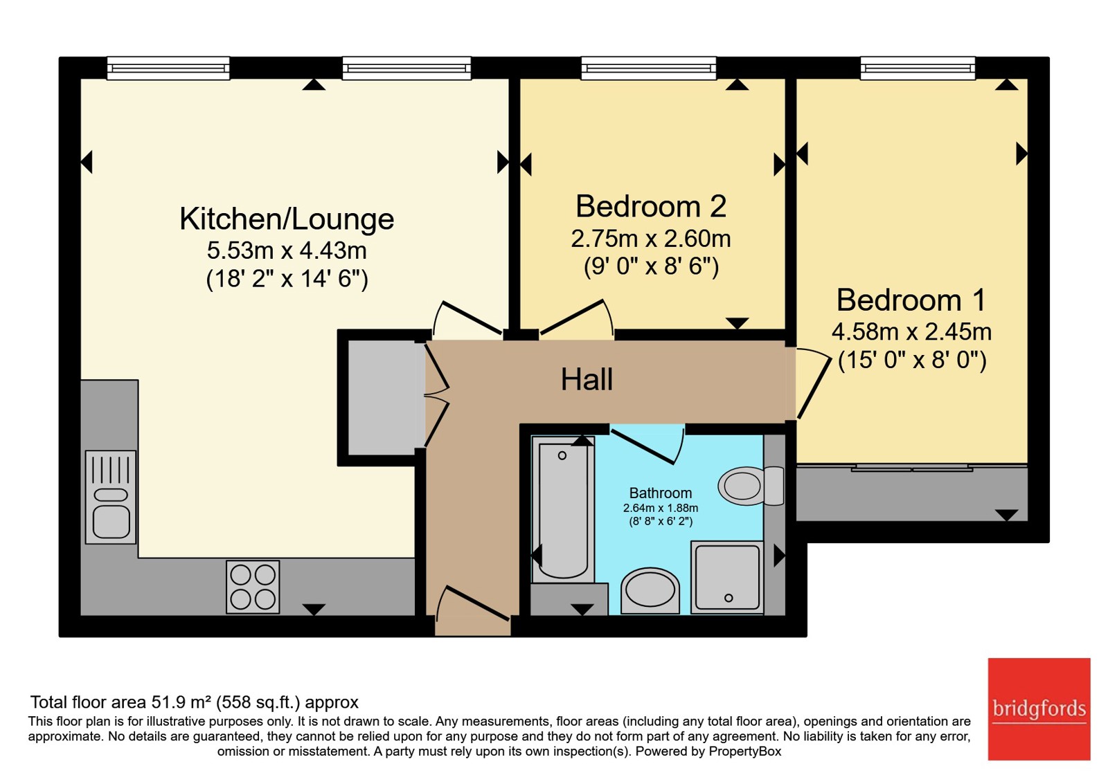 Flat 13 Carlton Mill,, Wharf Street, West Yorkshire floorplan