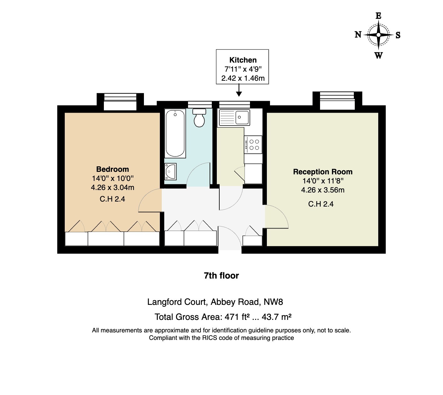 117, Langford Court, London floorplan