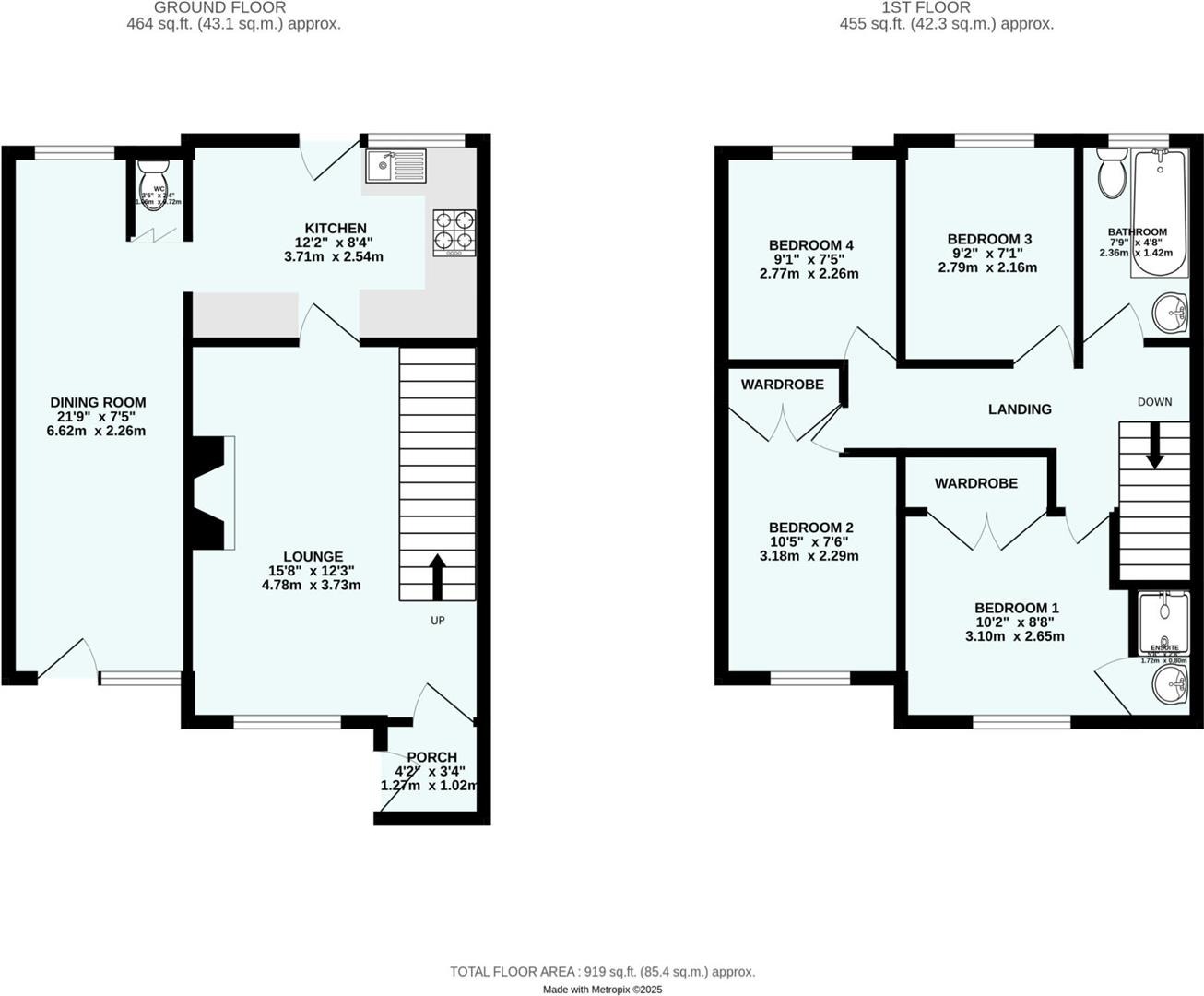 22, Penmere Close, Helston floorplan