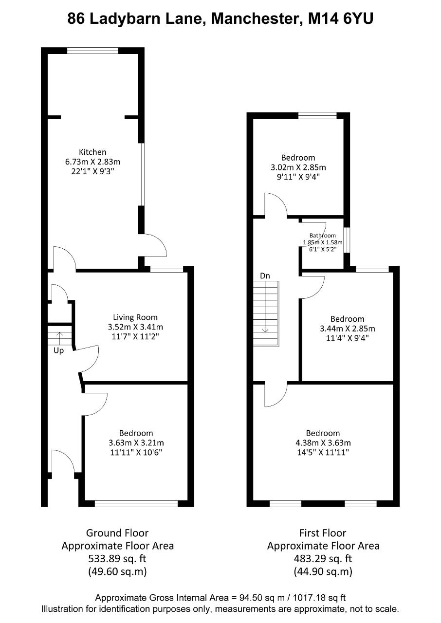 86, Ladybarn Lane, Manchester floorplan