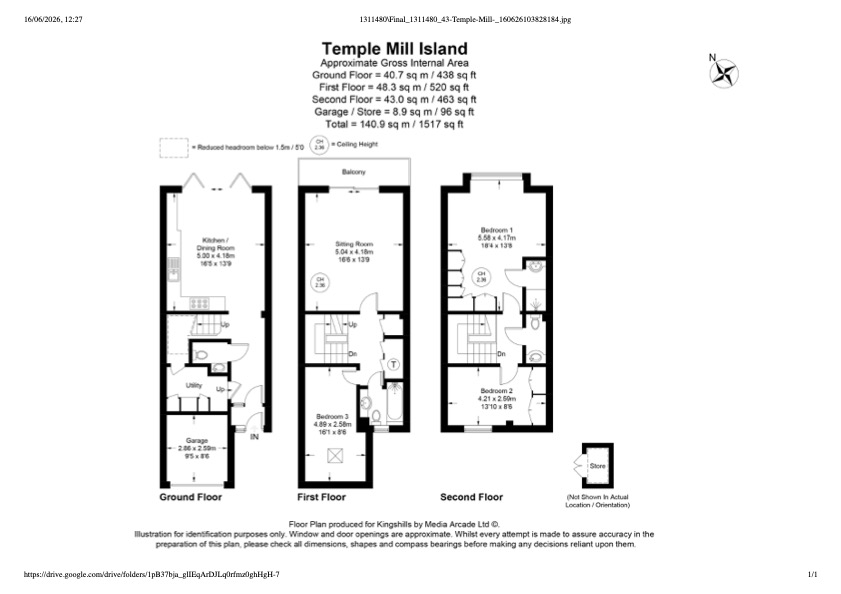 43 Temple Mill Island, Marlow floorplan