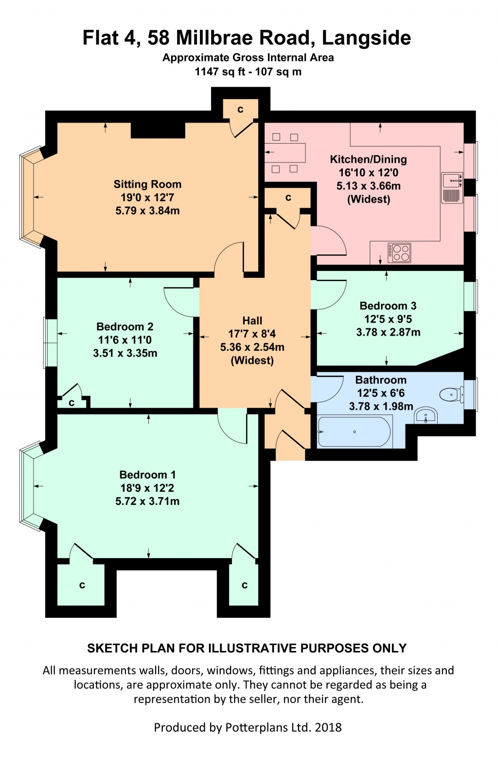 3 Bedrooms Flat for sale in 58 Millbrae Road, Langside G42