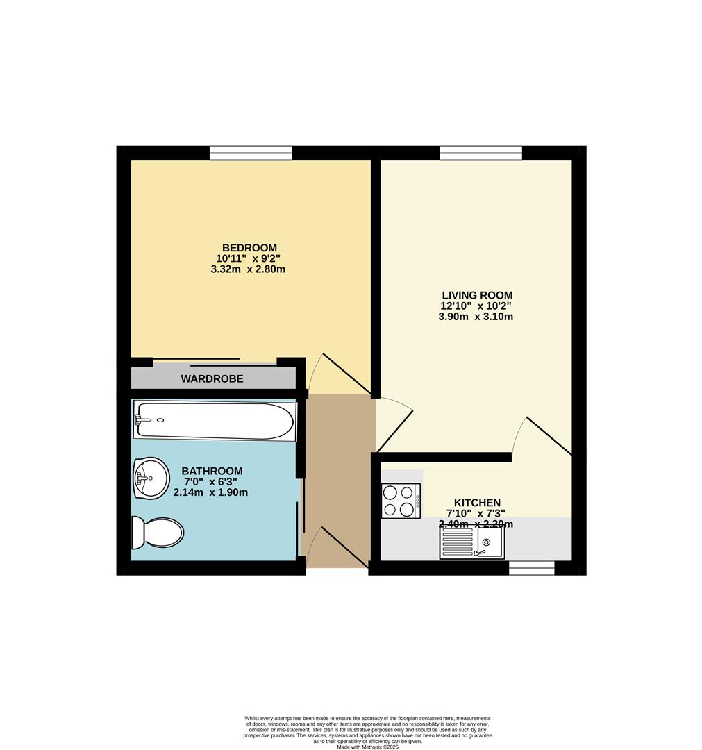 Flat 33, Holmebury House, Holmesdale Gardens, Hastings floorplan