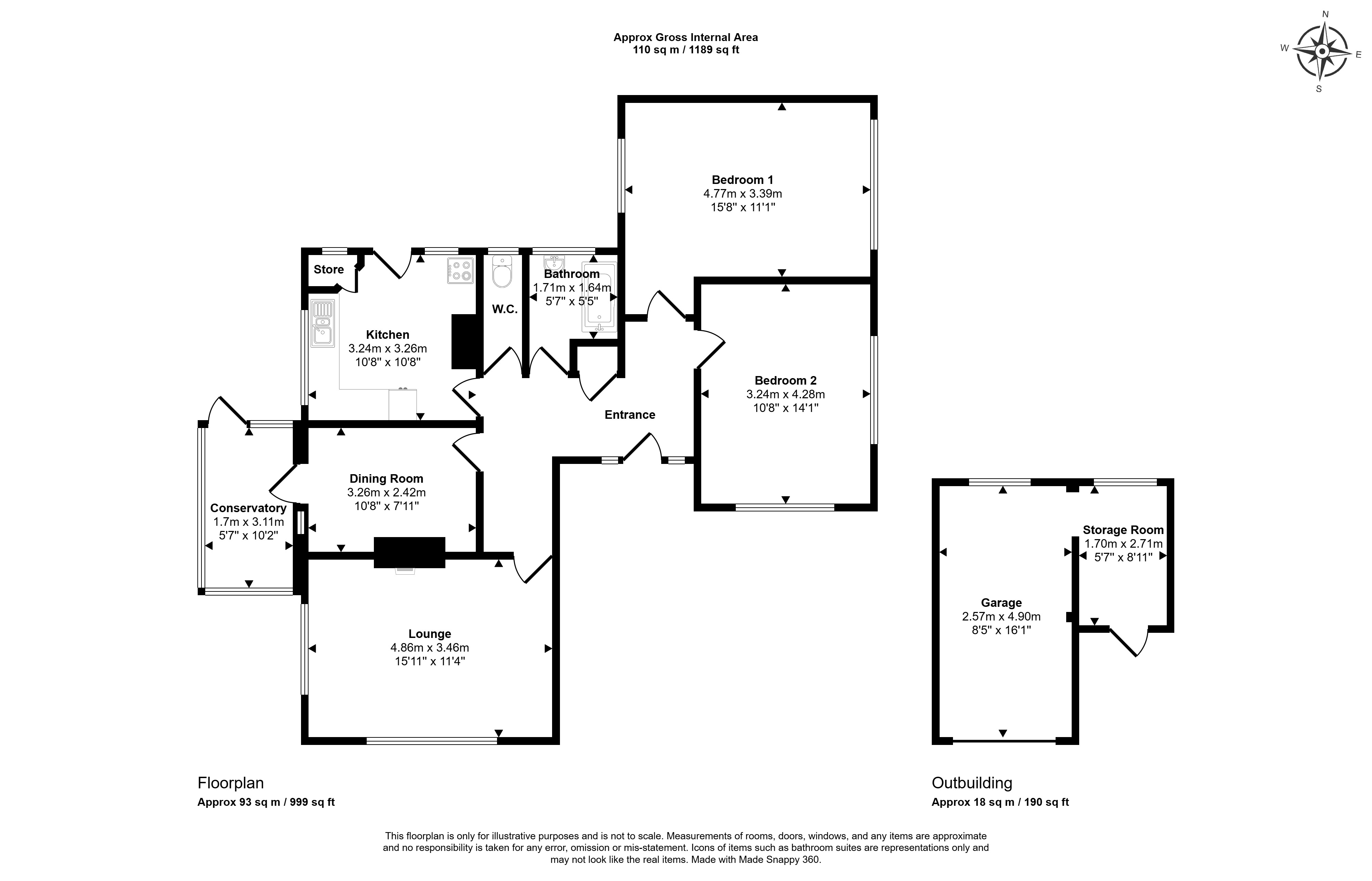 11, Kirkland Close, Rustington floorplan