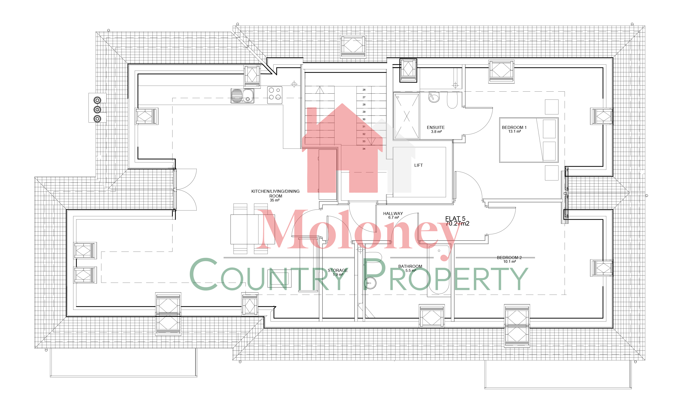 * Flat 2E, Mercers Drive, Tenterden floorplan