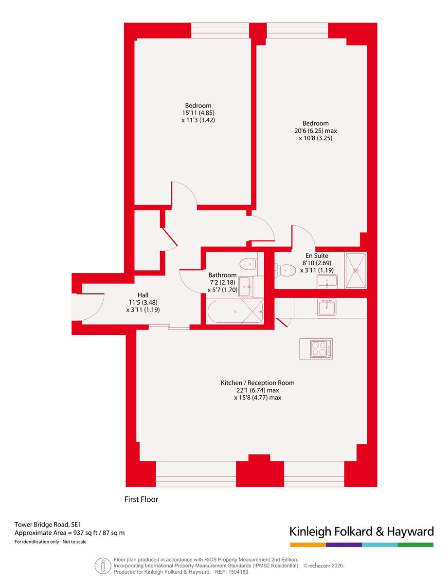 Flat 3, Export House, 168, Tower Bridge Road, London floorplan