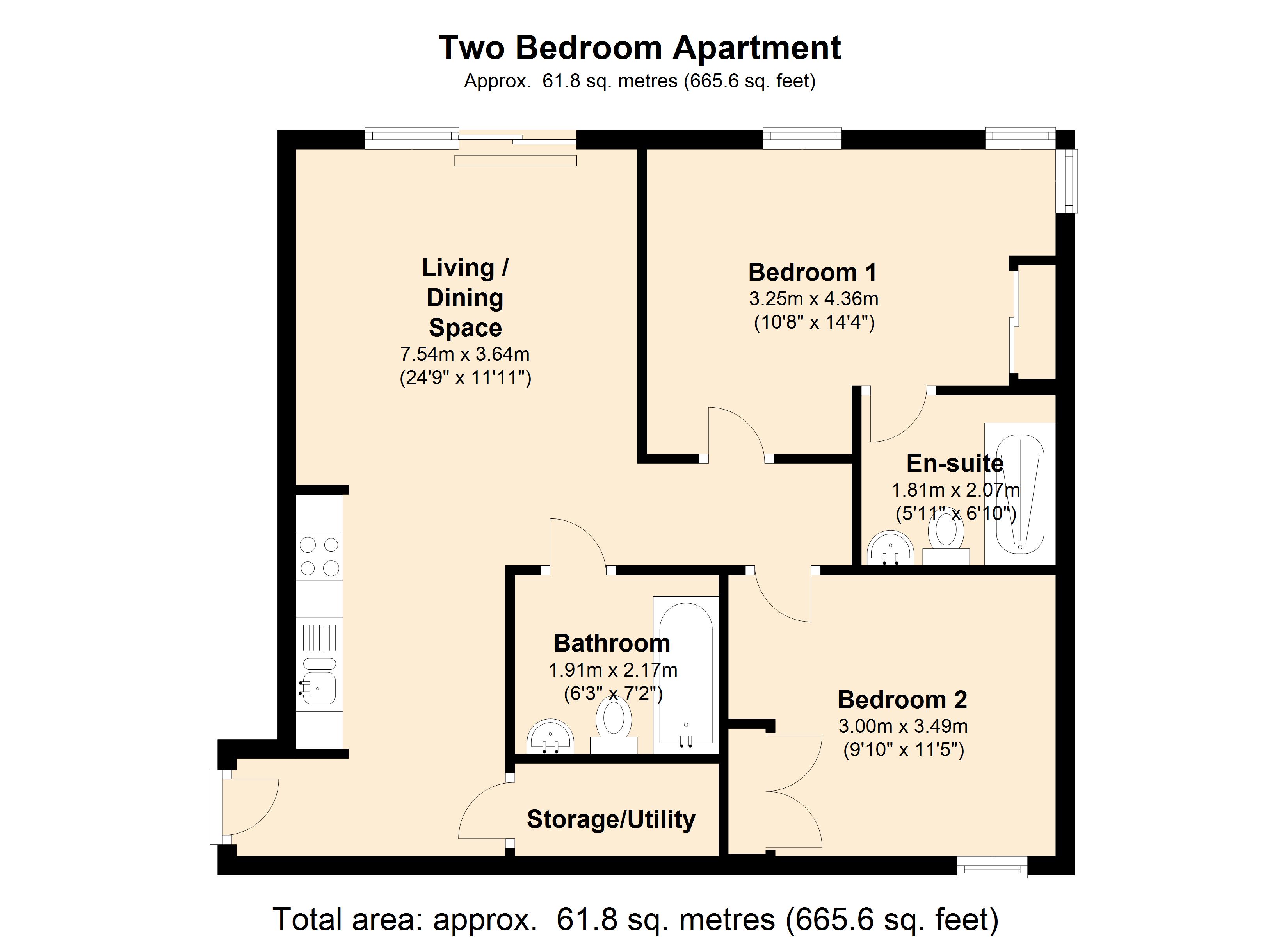 2 Bedrooms Flat to rent in St. Pauls Square, Sheffield S1