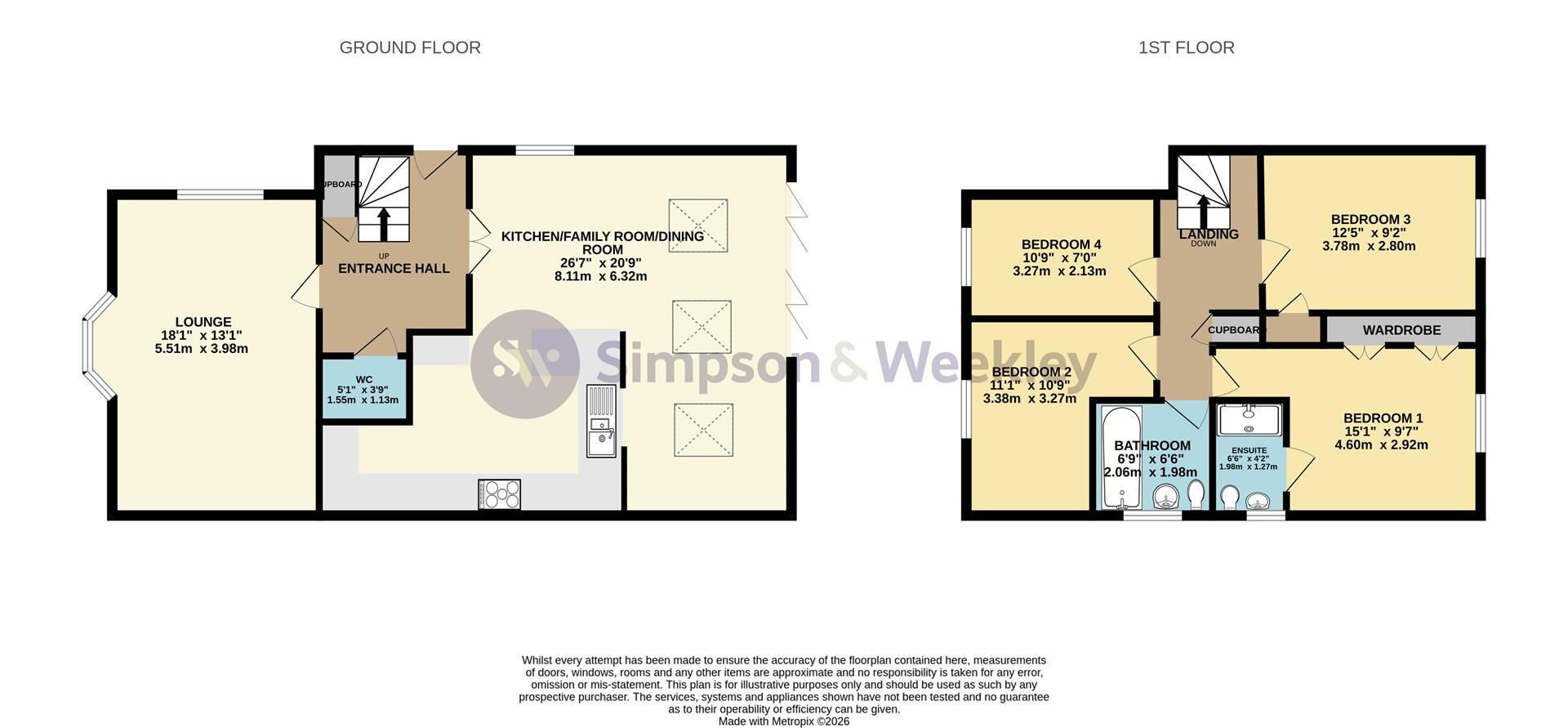 17, Windermere Drive, Rushden floorplan
