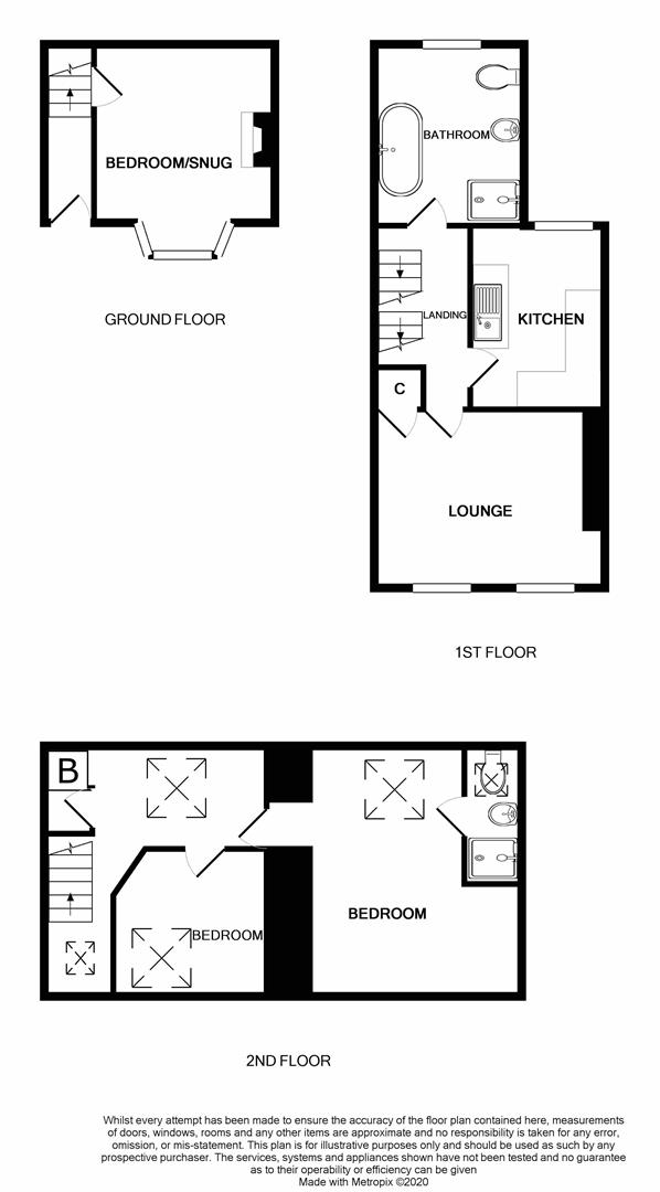 1, Chapel Hill, Newquay floorplan