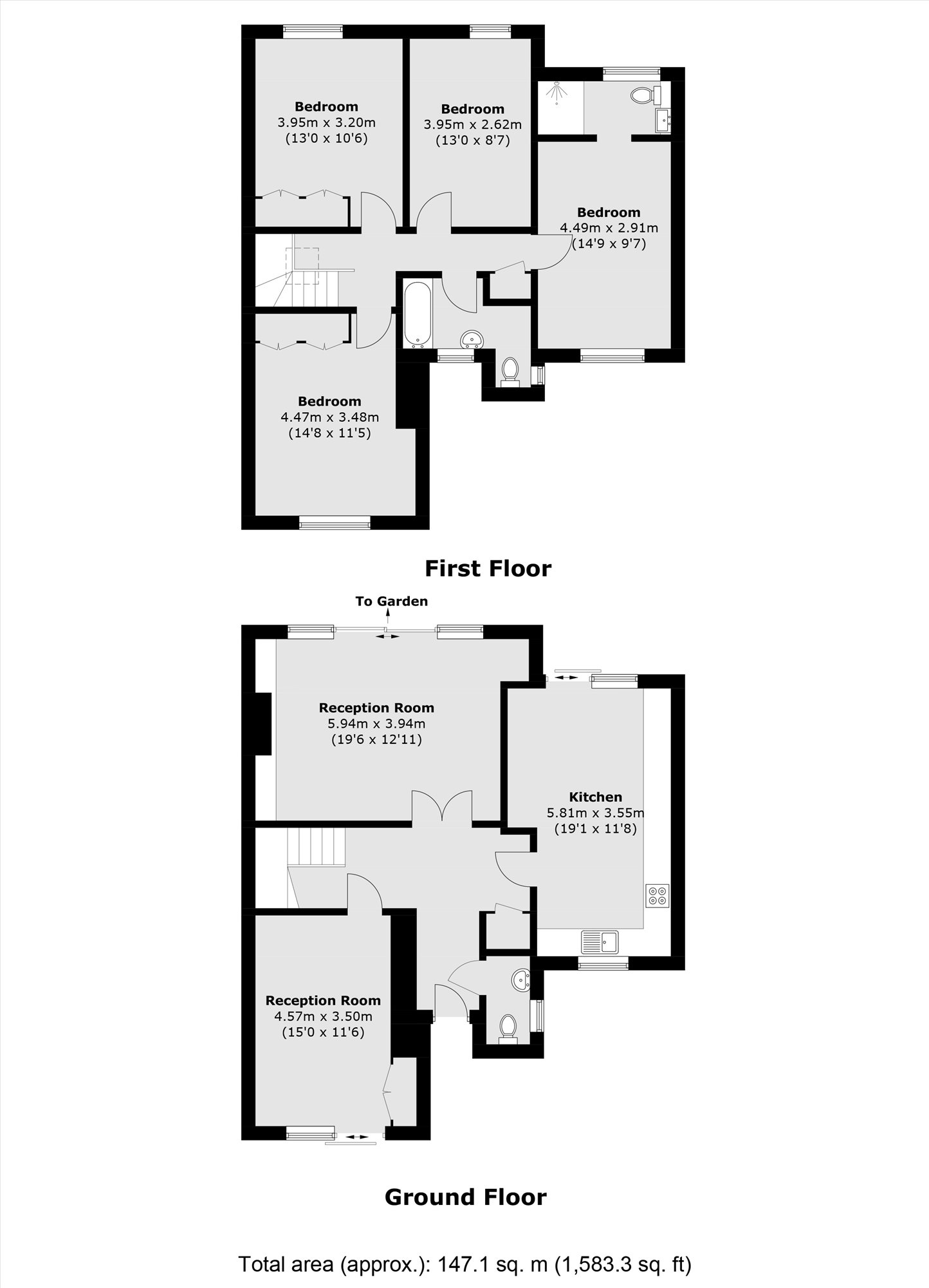 122, Langton Way, London floorplan