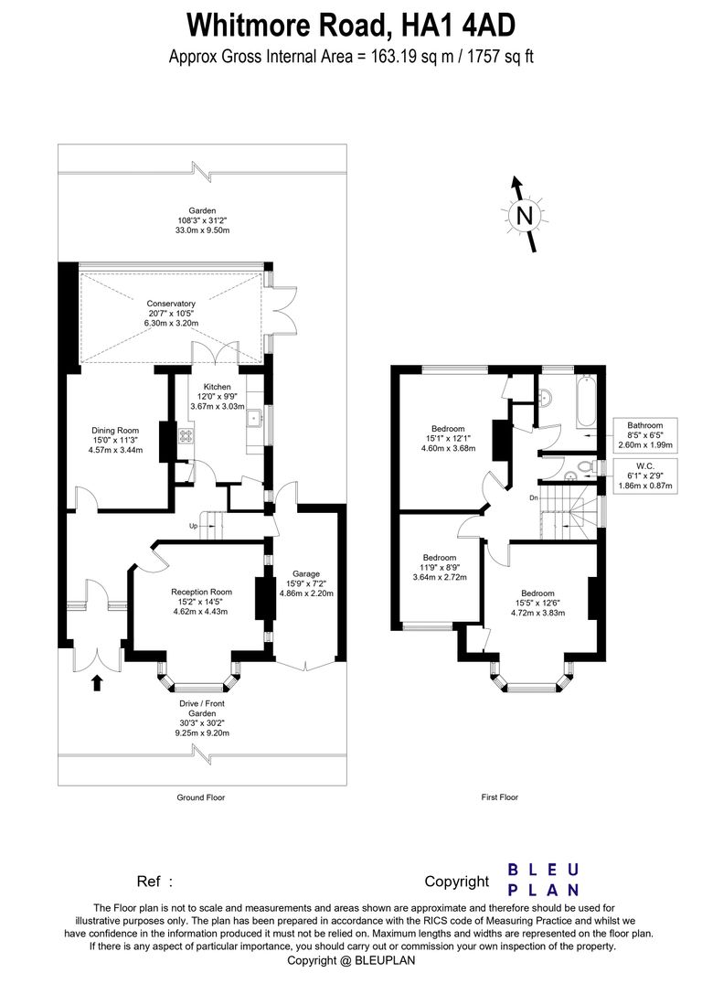 62, Whitmore Road, Harrow floorplan