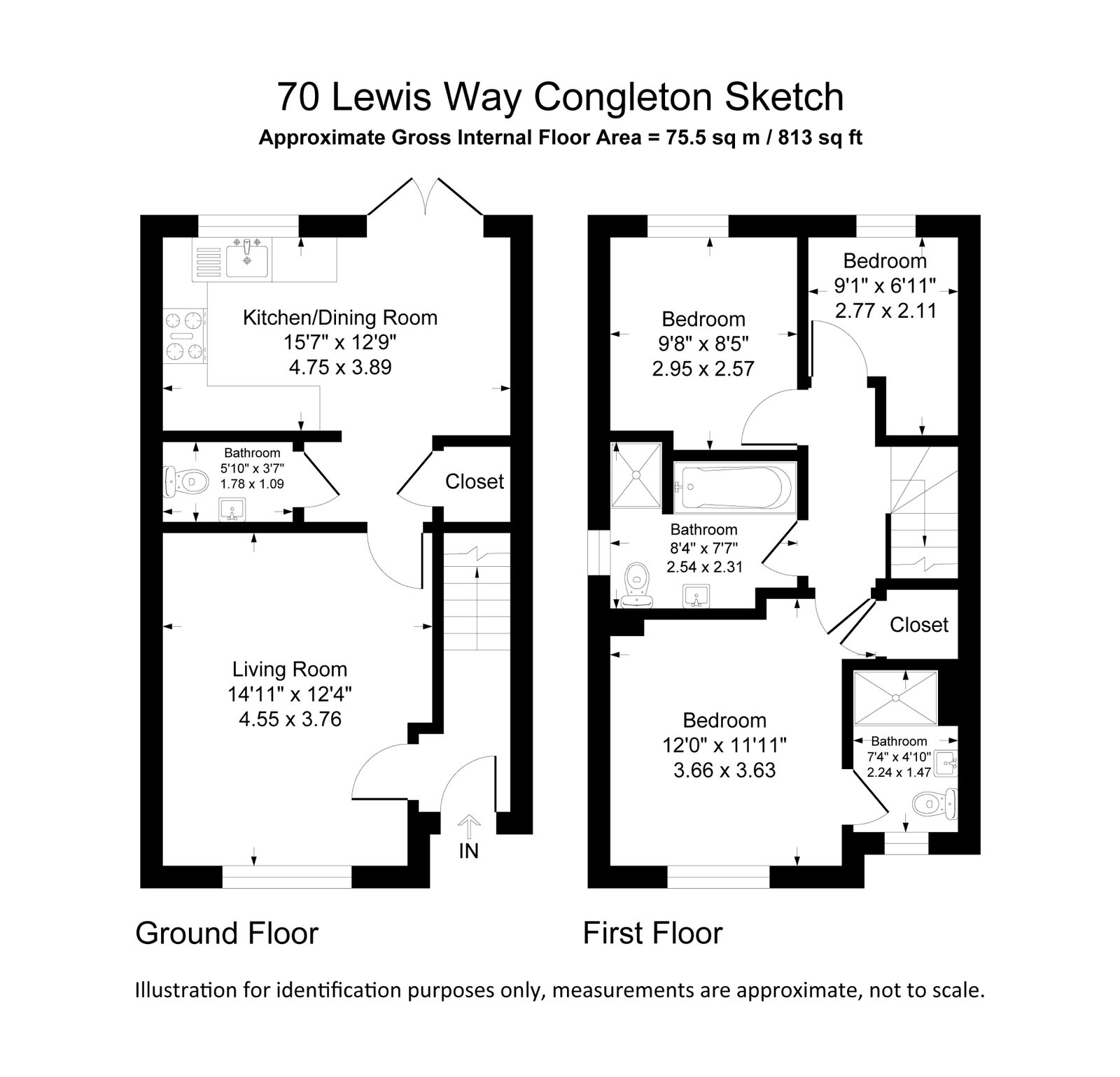70, Lewis Way, Congleton floorplan