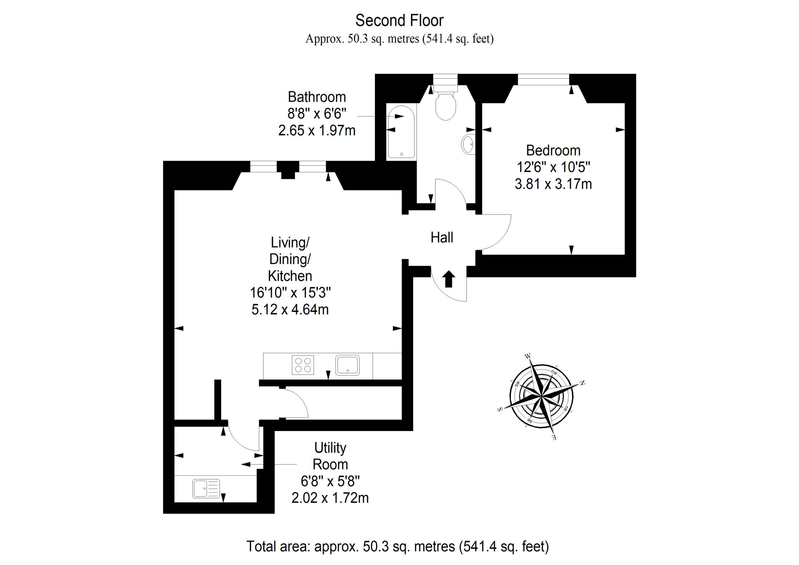 Flat 3, 19, Grosvenor Crescent, Edinburgh floorplan