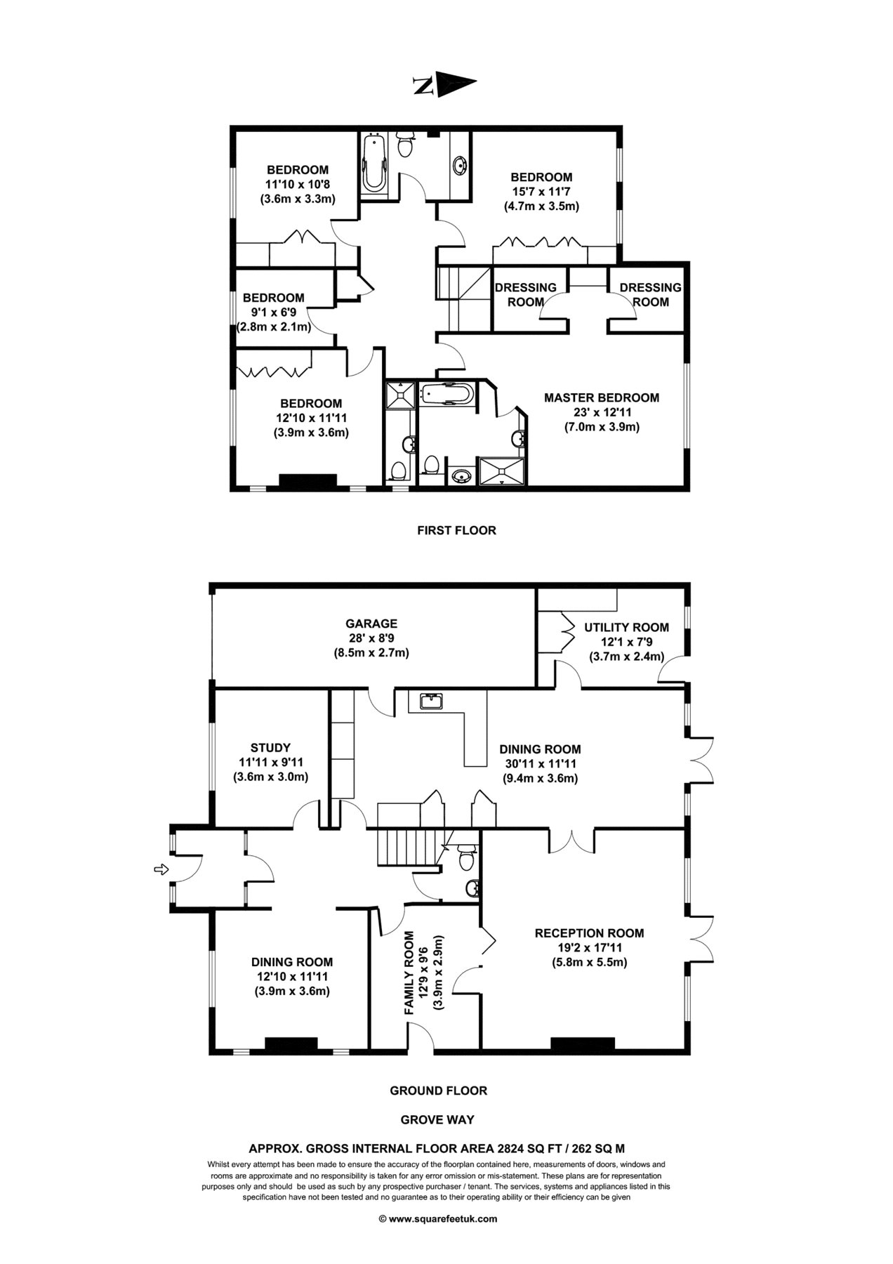 5, Grove Way, Surrey floorplan