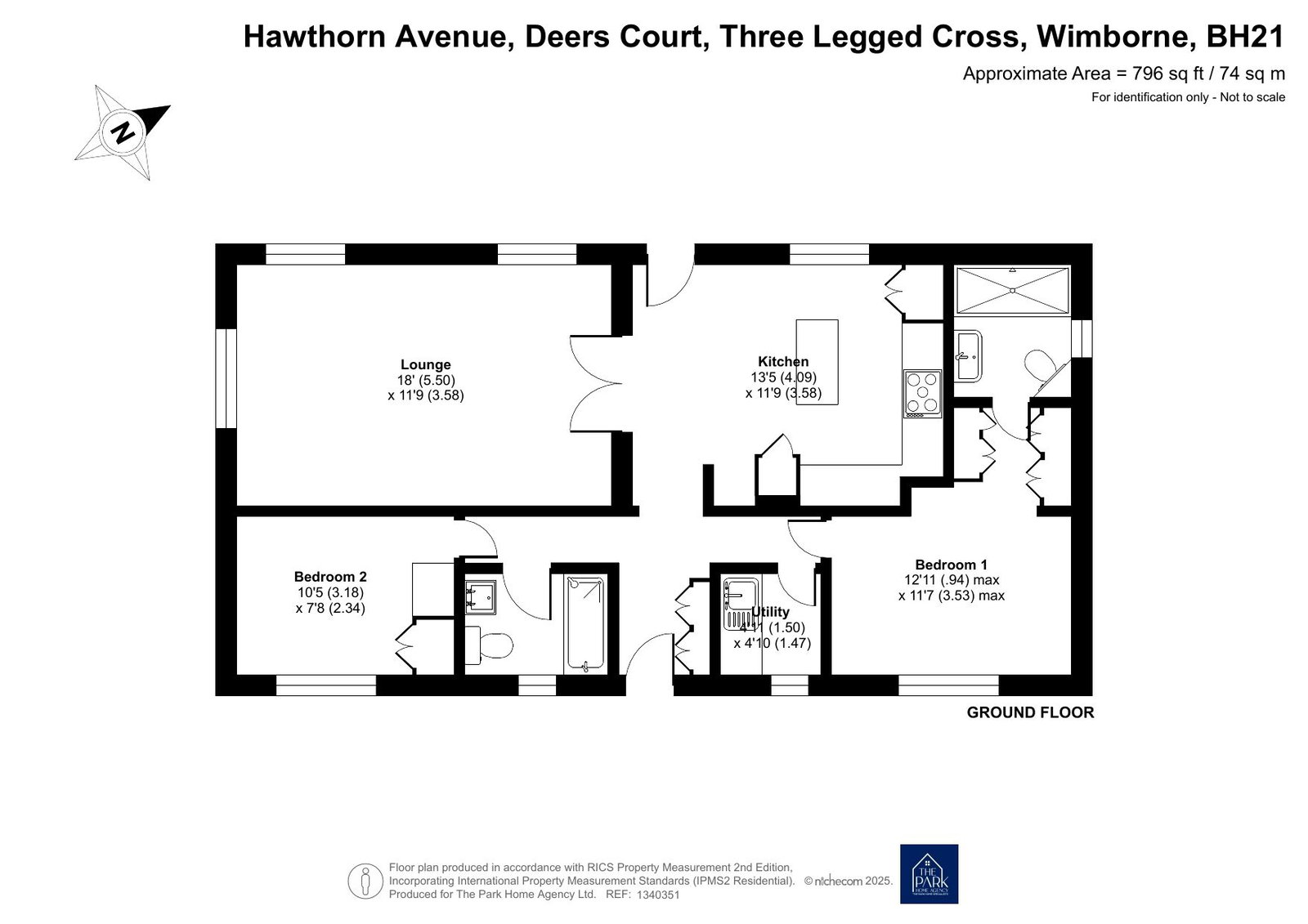 Deers Court,7 Hawthorn Avenue, Horton Road, Wimborne floorplan