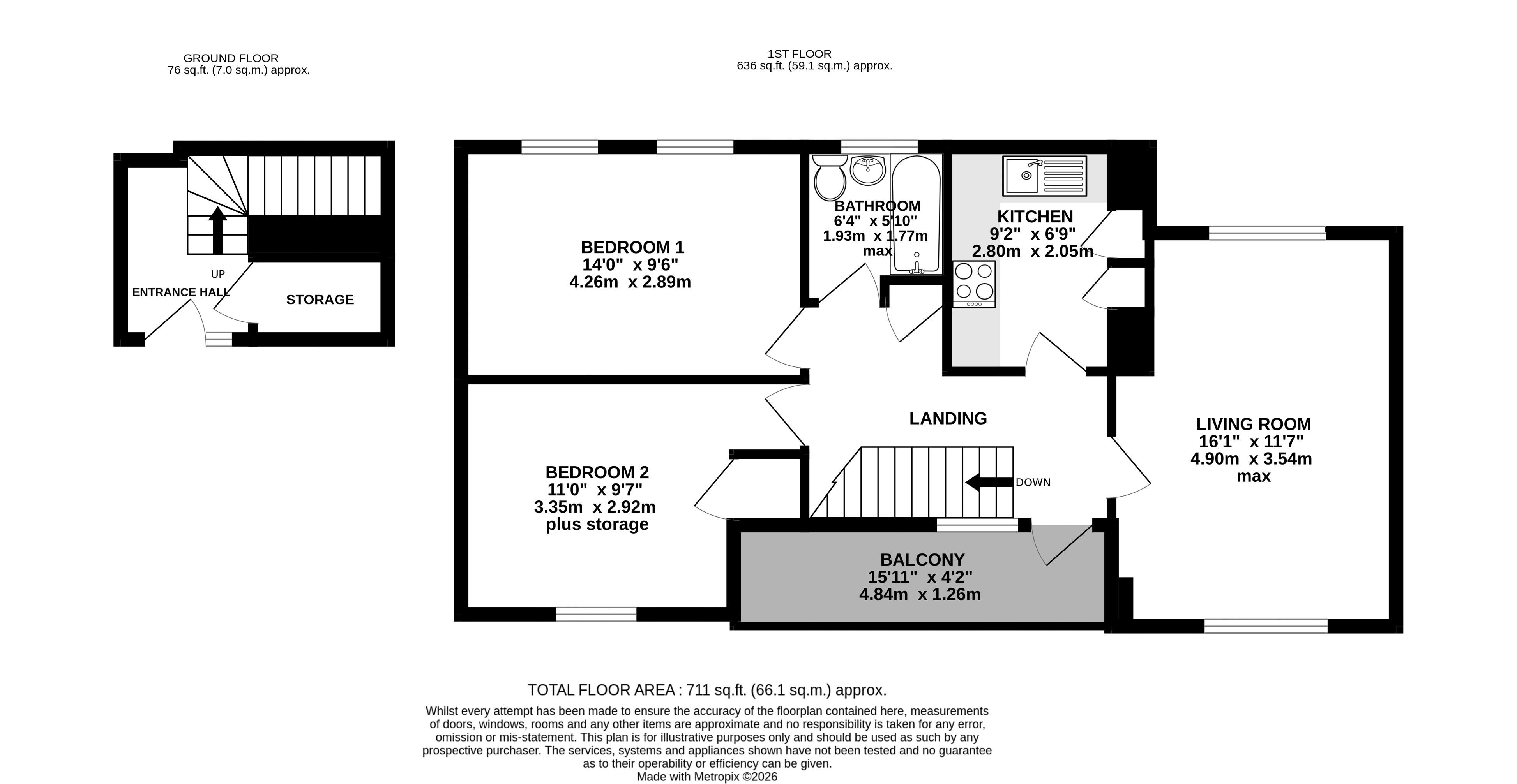 Flat 3, Hill Rise, Exeter floorplan