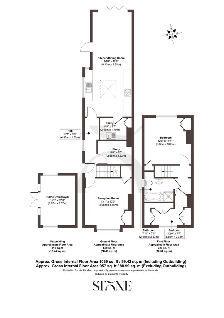 1 New Cottages, Ironsbottom, Reigate floorplan