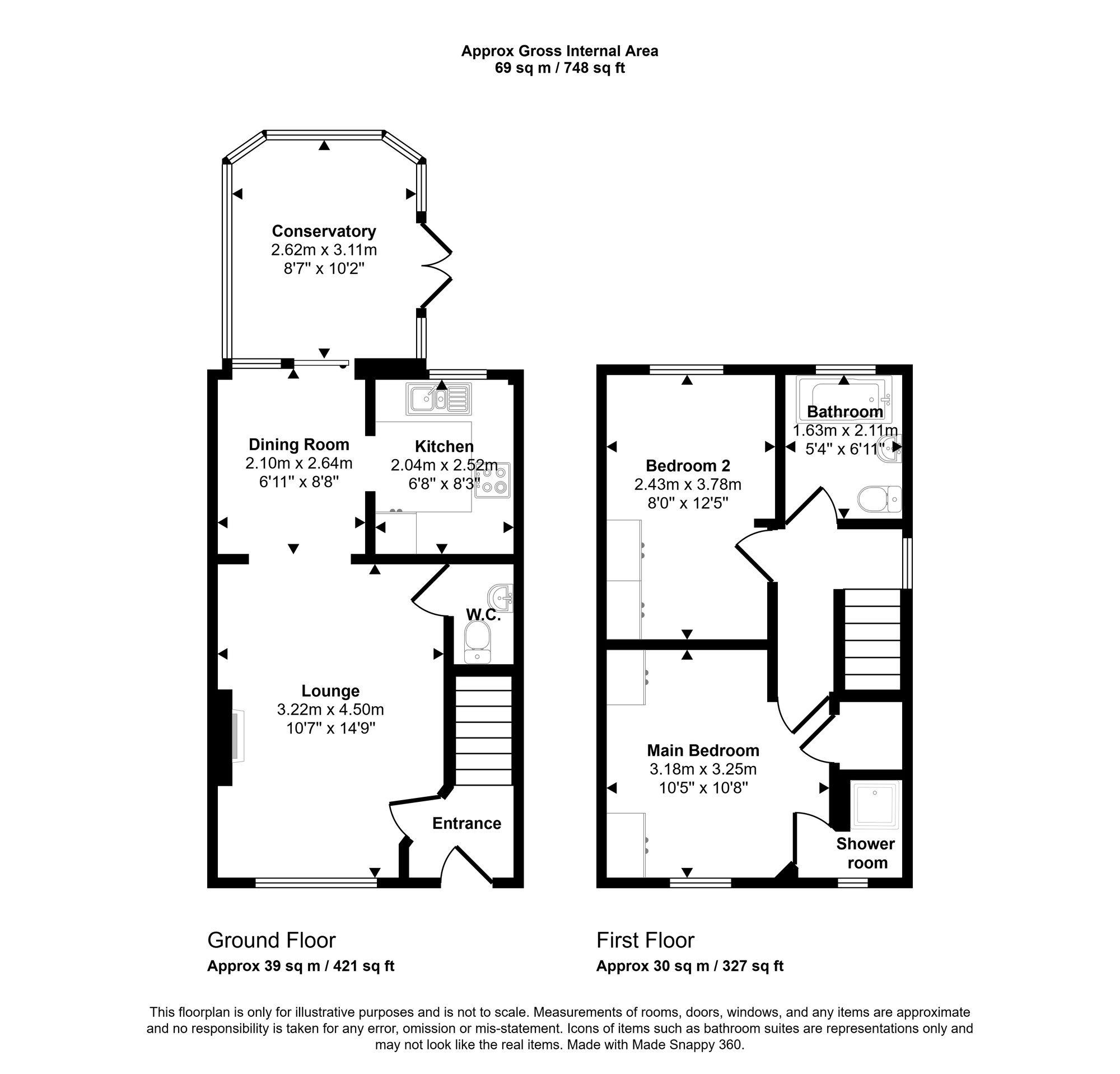 3 Karen Road, Wigan floorplan
