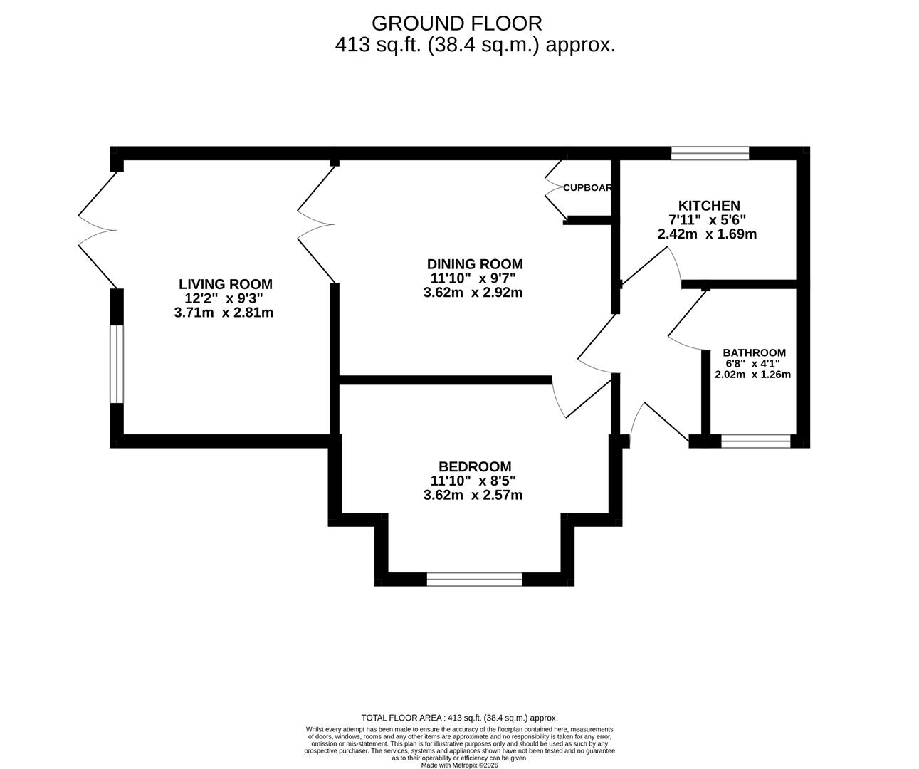 1, Fellows Road, Hastings floorplan