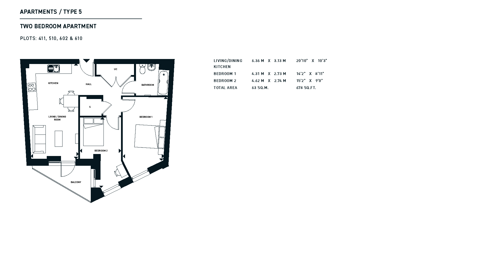 Plot 411 / Flat 61, Cherry Orchard Road, Croydon floorplan