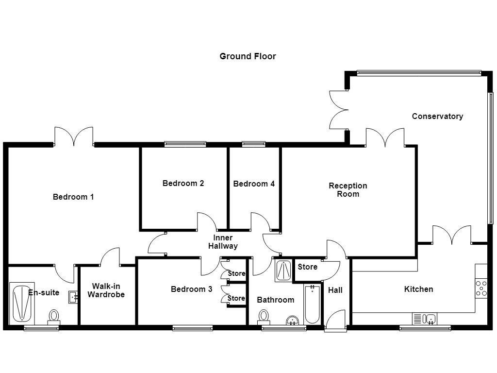 Top O' Th' Lane Bungalow, Hollin Lane, Bamford floorplan