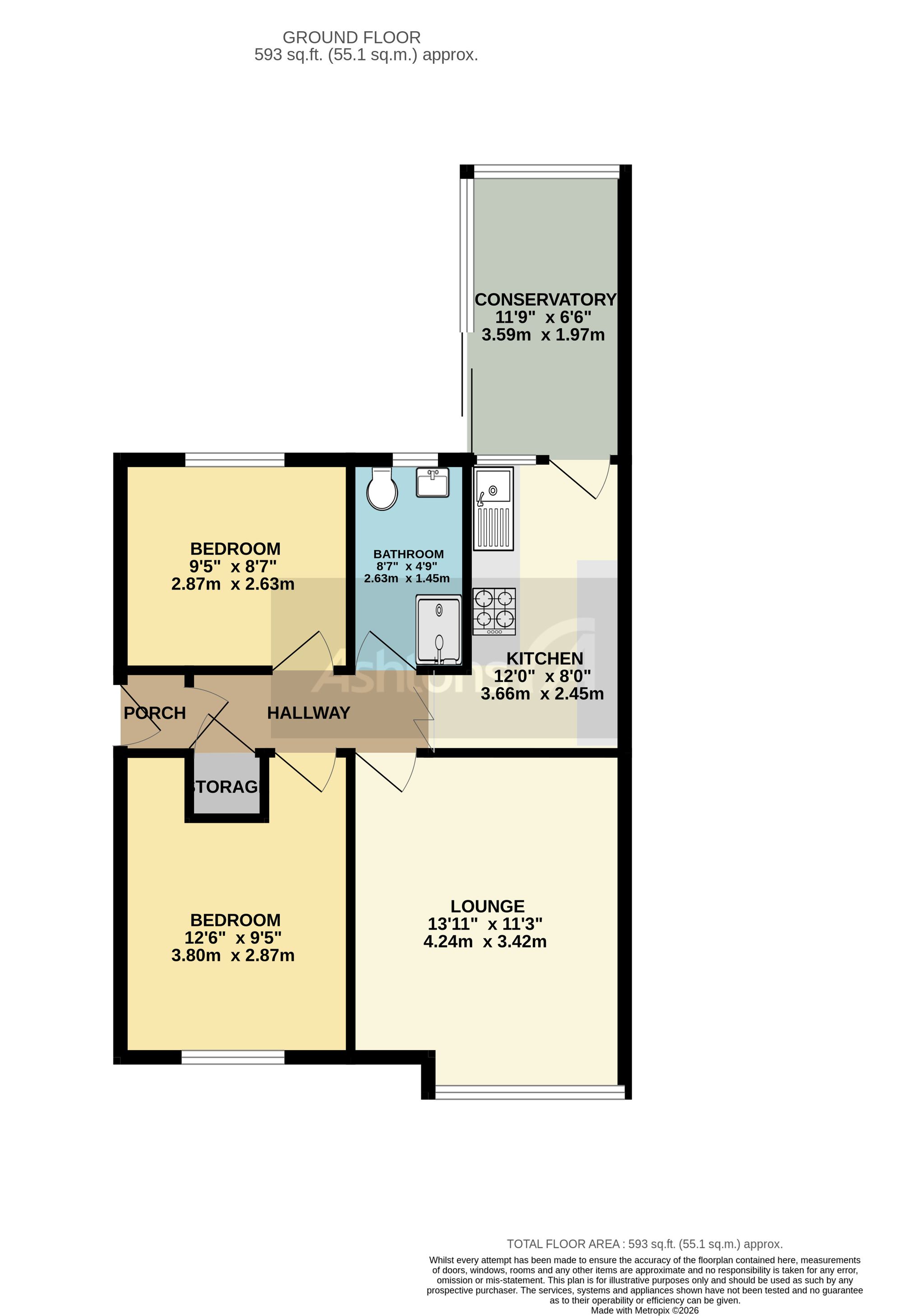 1 Wilmslow Crescent, Warrington floorplan