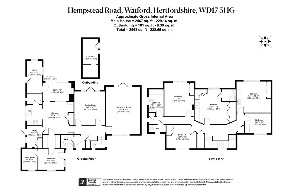 197, Hempstead Road, Hertfordshire floorplan