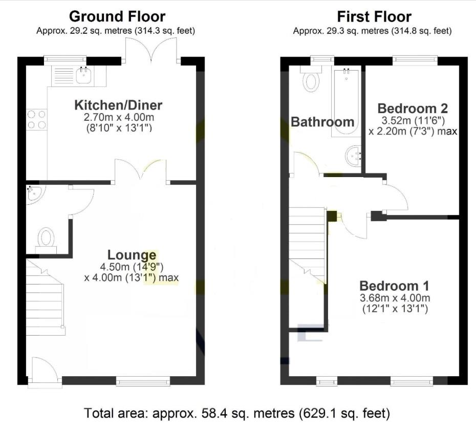 4 Michaels Terrace,, Waterloo Road, Telford floorplan