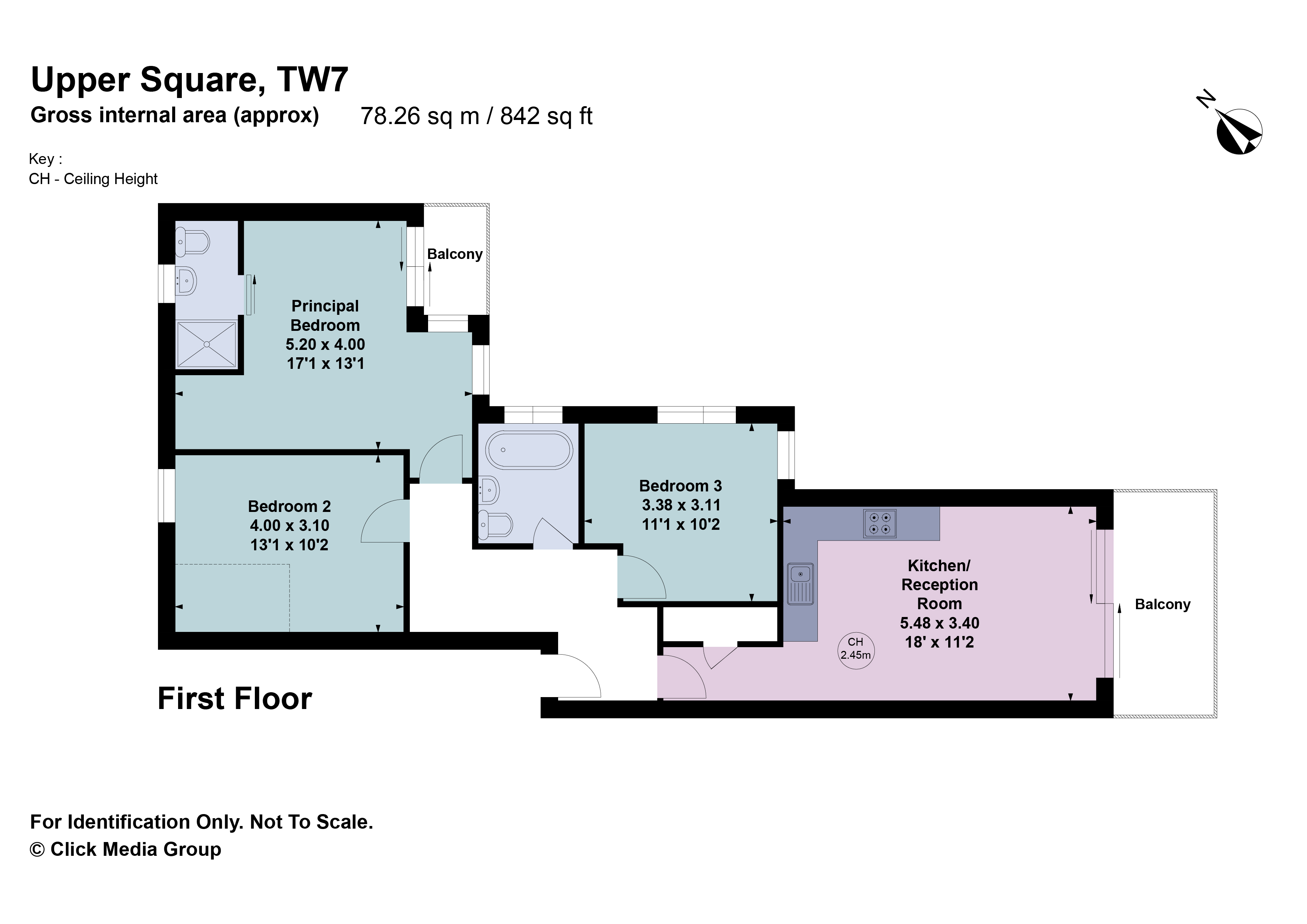 Flat 3, 22, Upper Square, Isleworth floorplan