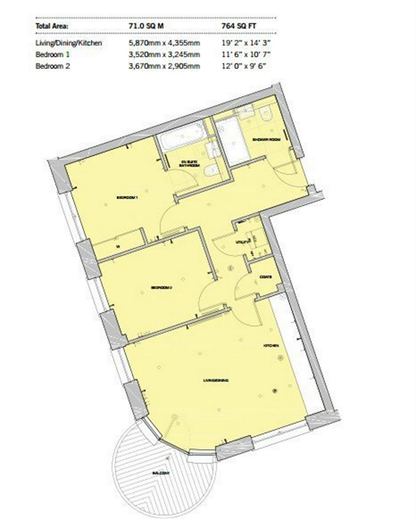 2 Bedrooms Flat to rent in Maltby House, 2 Ottley Drive, London SE3