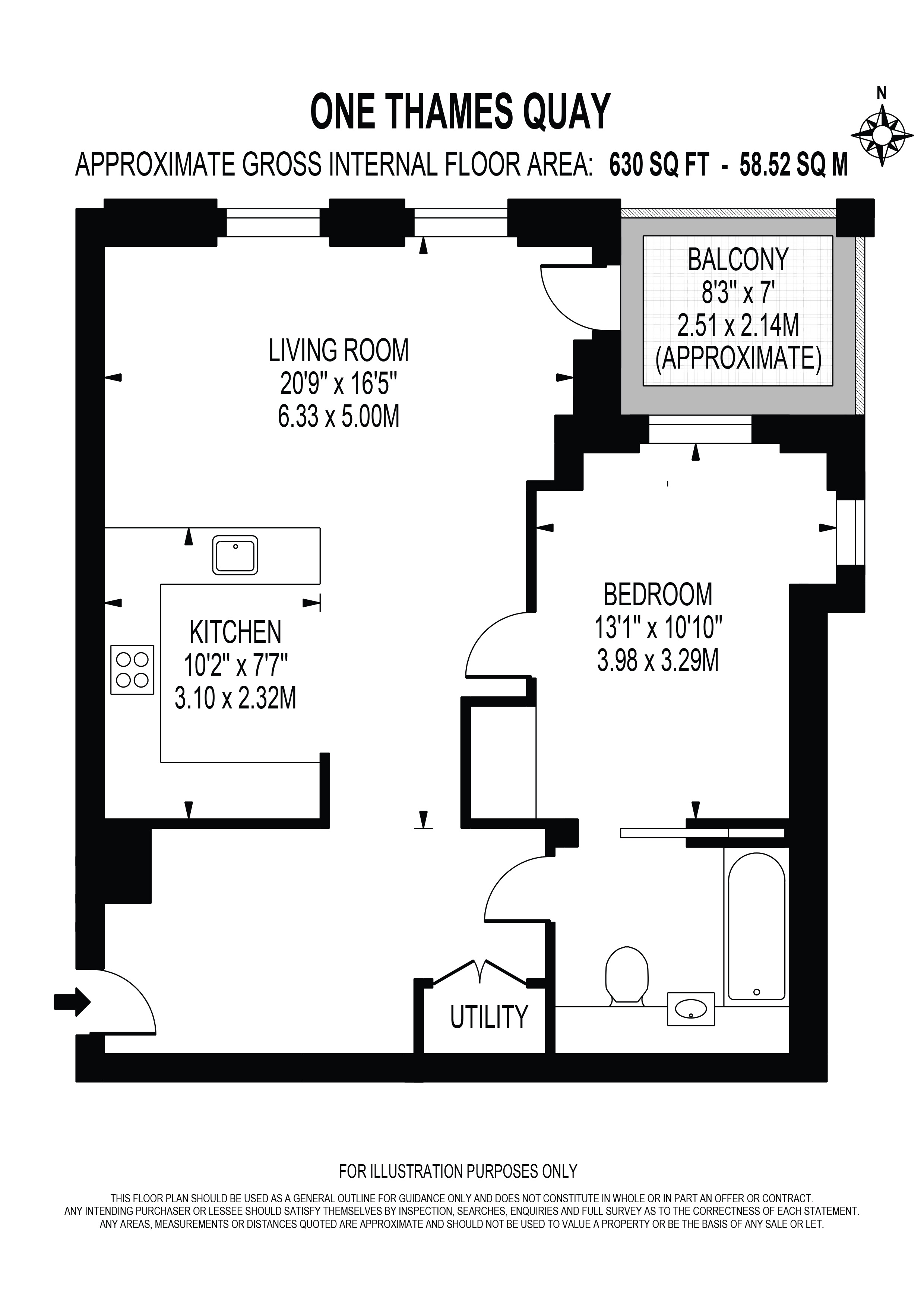 3704 One Thames Quay 222, Marsh Wall, London floorplan