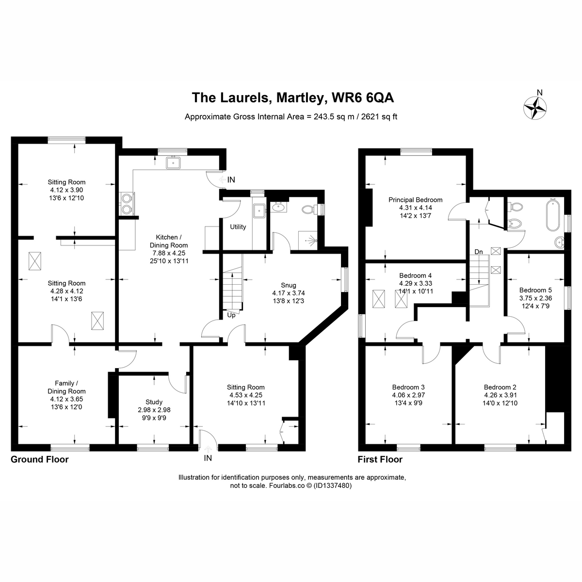 The Laurels, Martley, Worcestershire floorplan