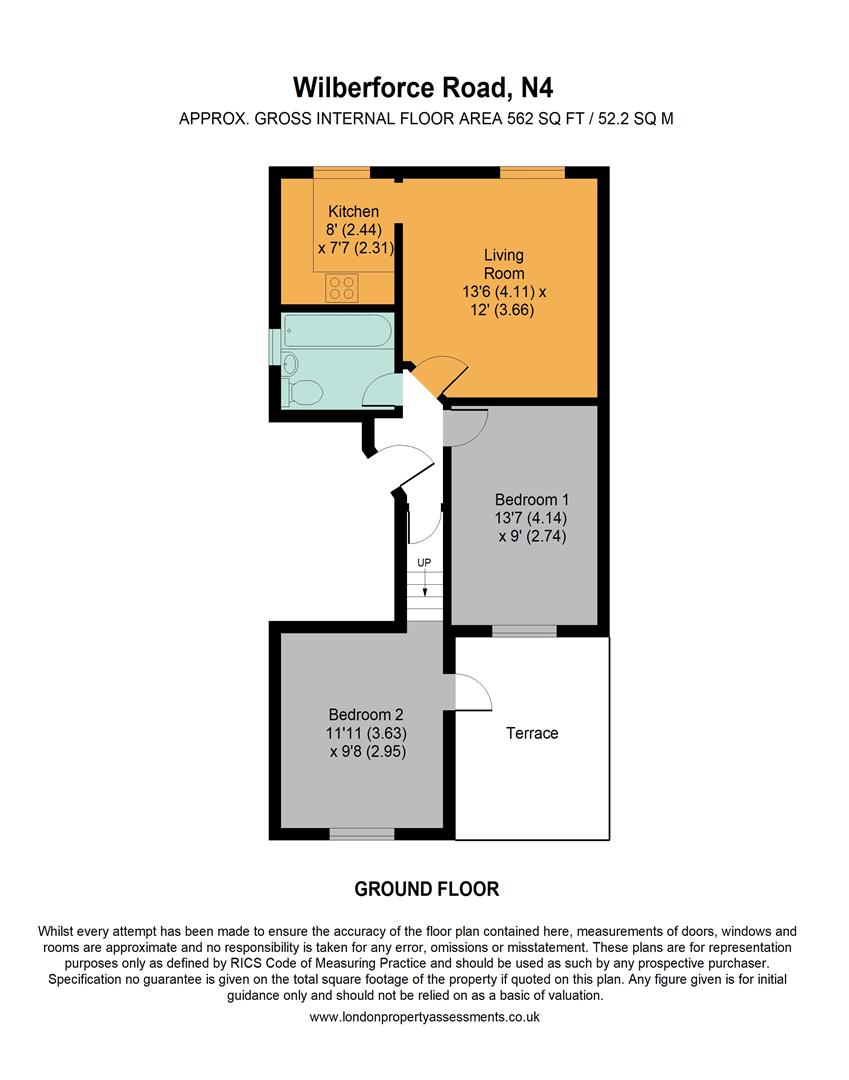 2 Bedrooms Flat to rent in Wilberforce Road, London N4