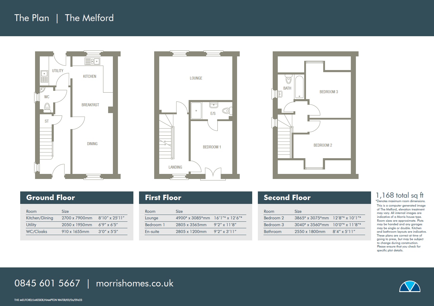 Plot 051, Melford, Beebys Way, Peterborough floorplan