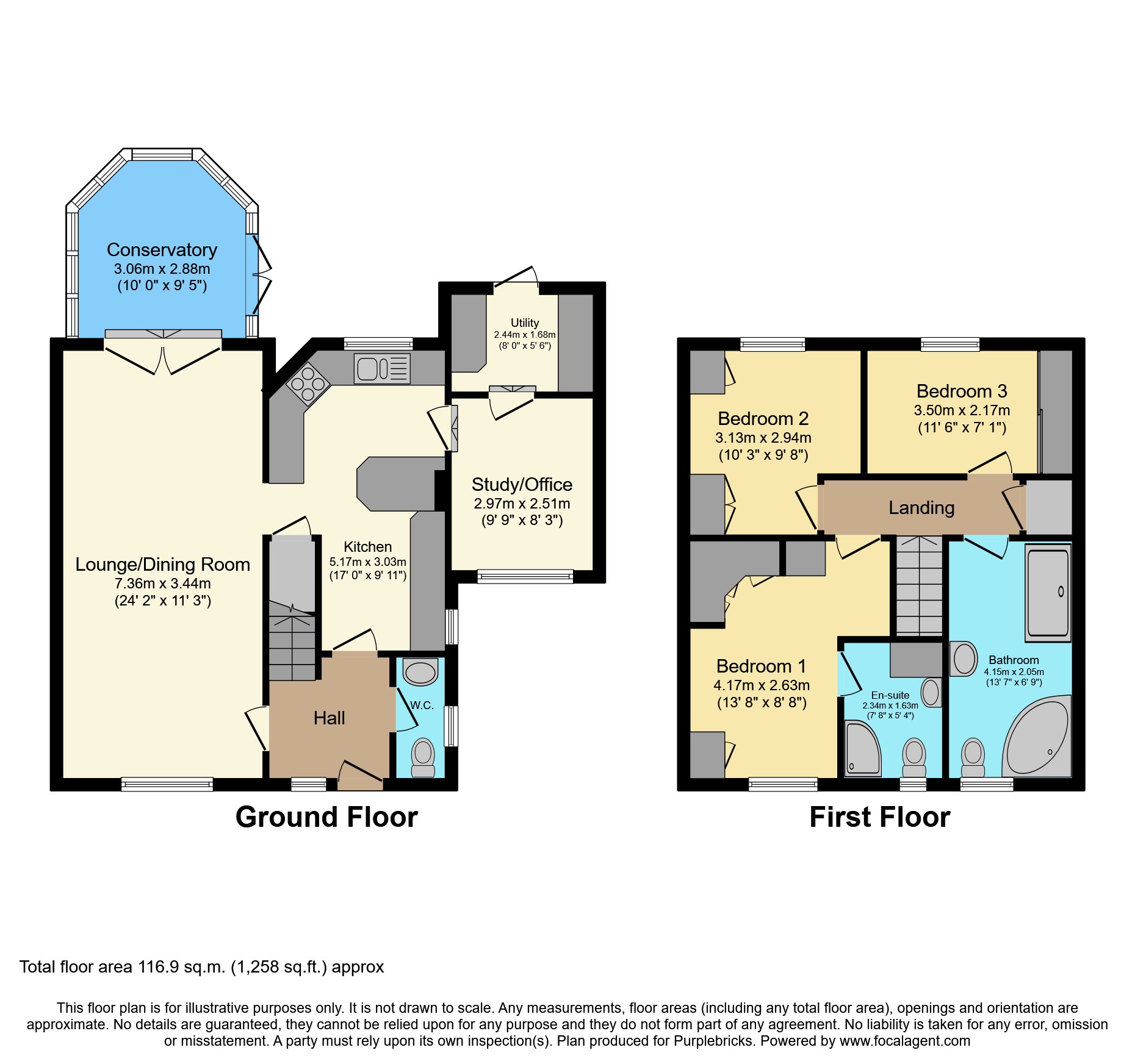 7, Hedgerow Mews, Ashington floorplan