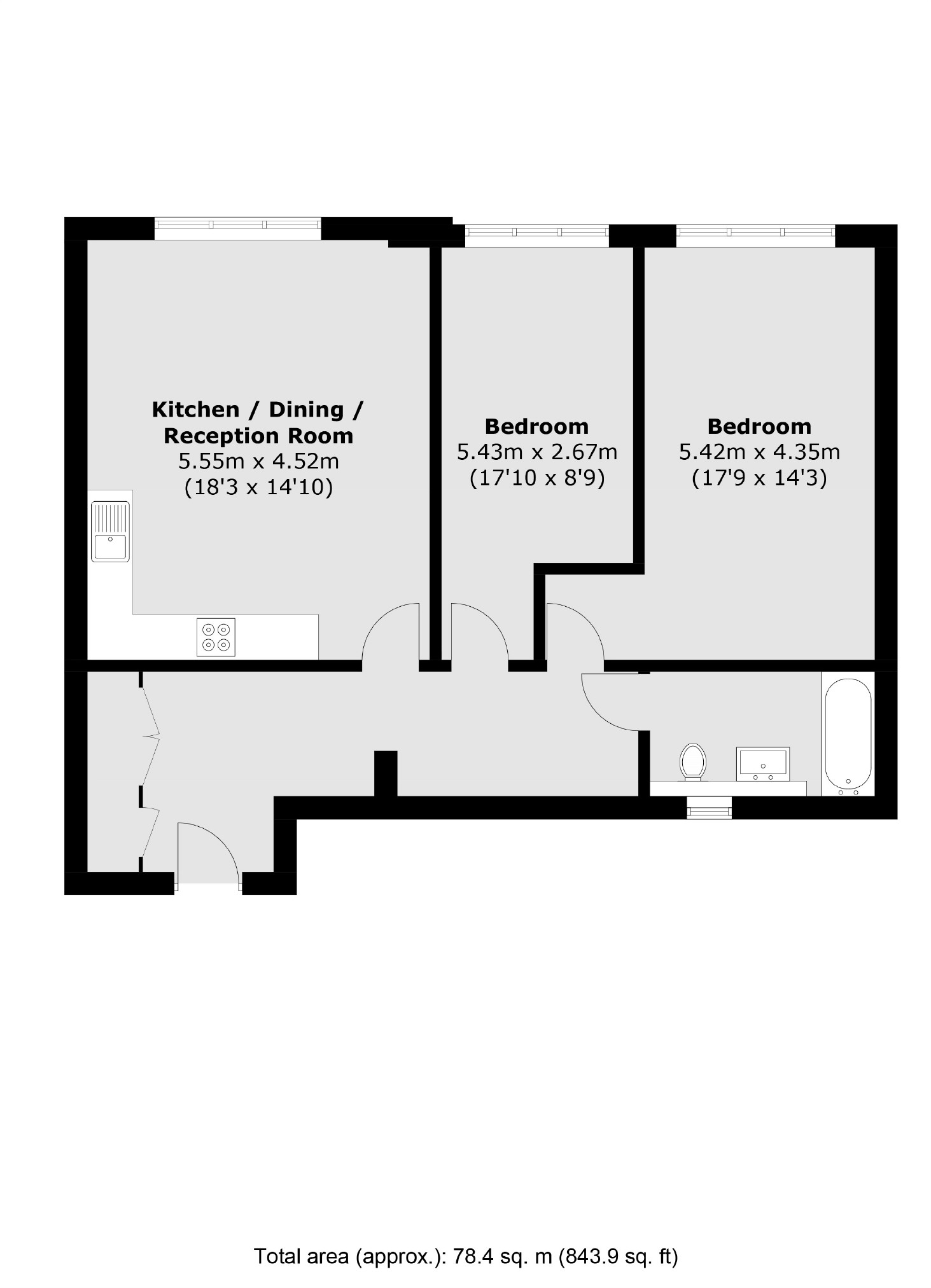 Flat 6, 97, Radnor Road, Twickenham floorplan